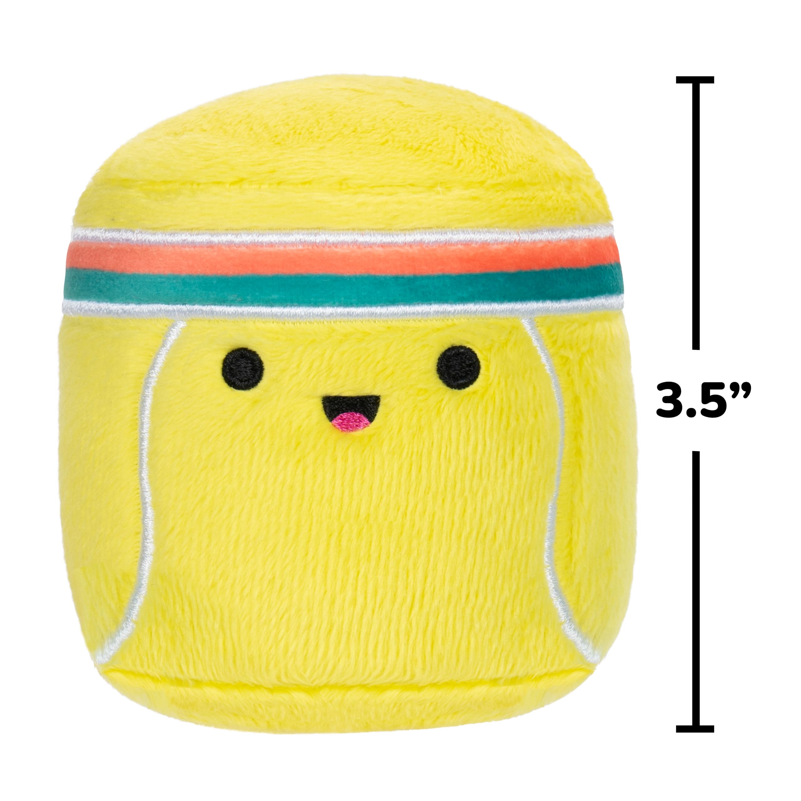Squishmallows Chewmees Hasina Tennis Ball + Howie Soccer Ball Dog Toys, 2-Pack, Mini Plush 8