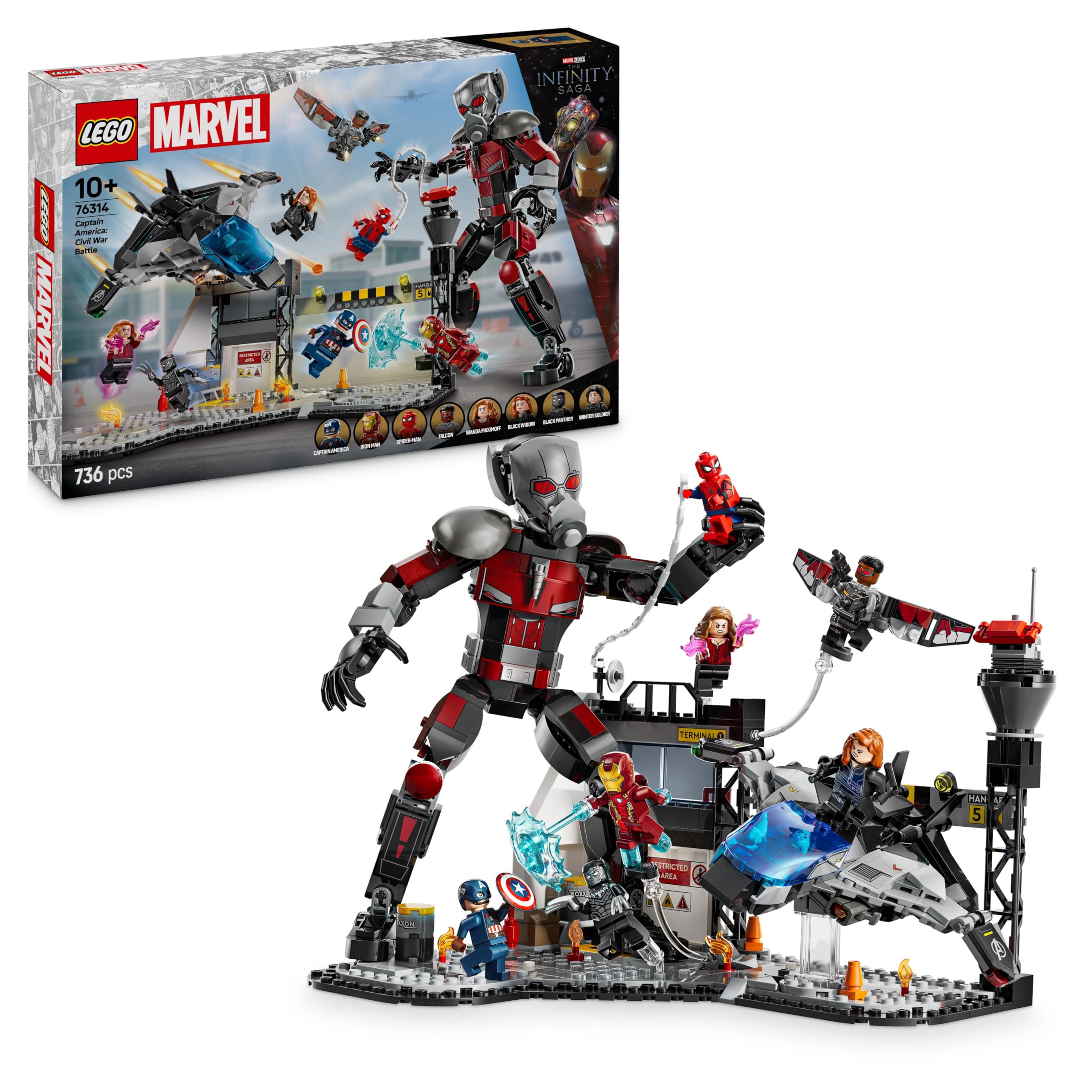 LEGO Marvel Captain America: Civil War Action Battle Building Set | Ages 10+ | Model 76314