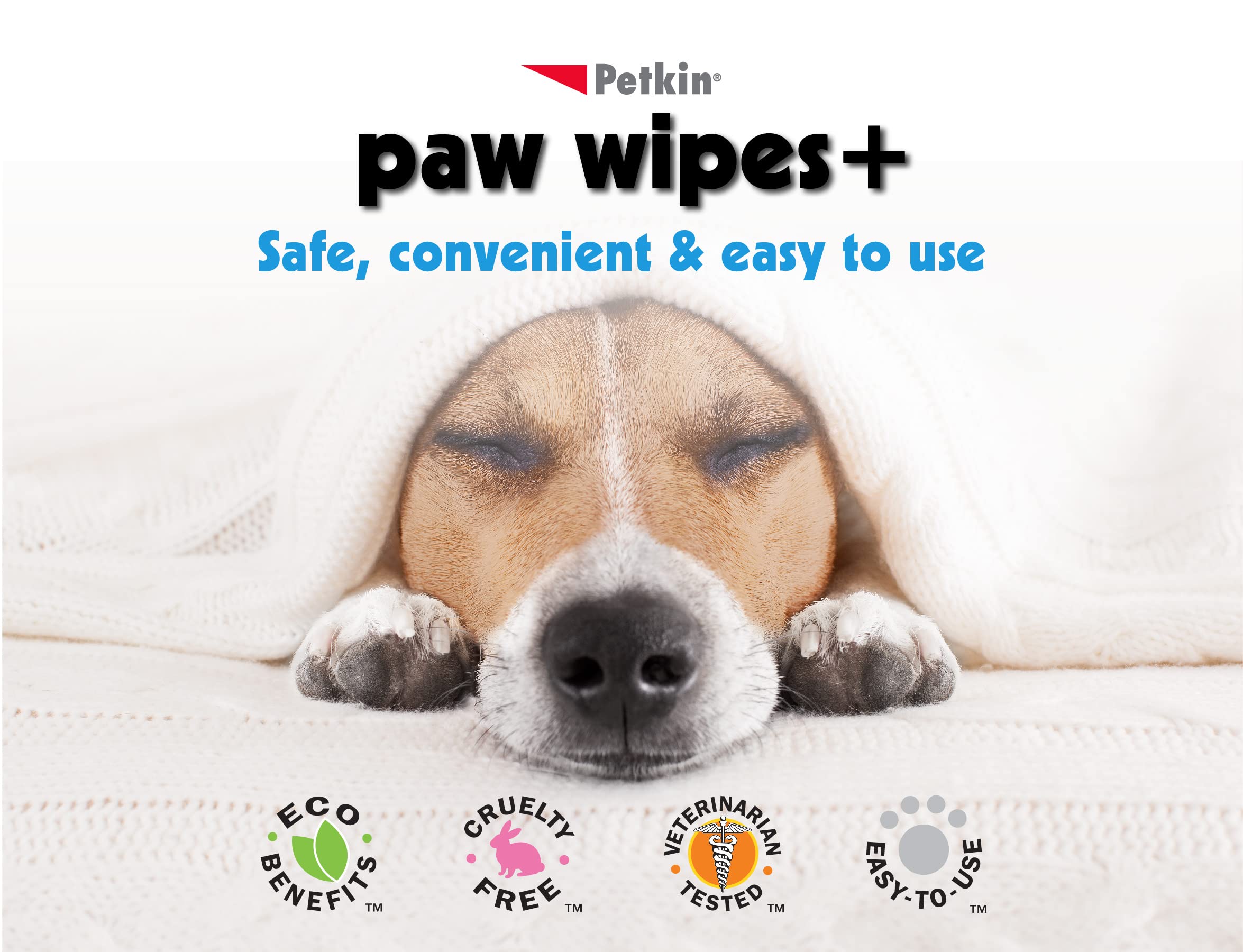 Petkin Paw Wipes - Extra Soft & Strong Aloe Vera Formula for Daily Paw Care | 100 Count 3