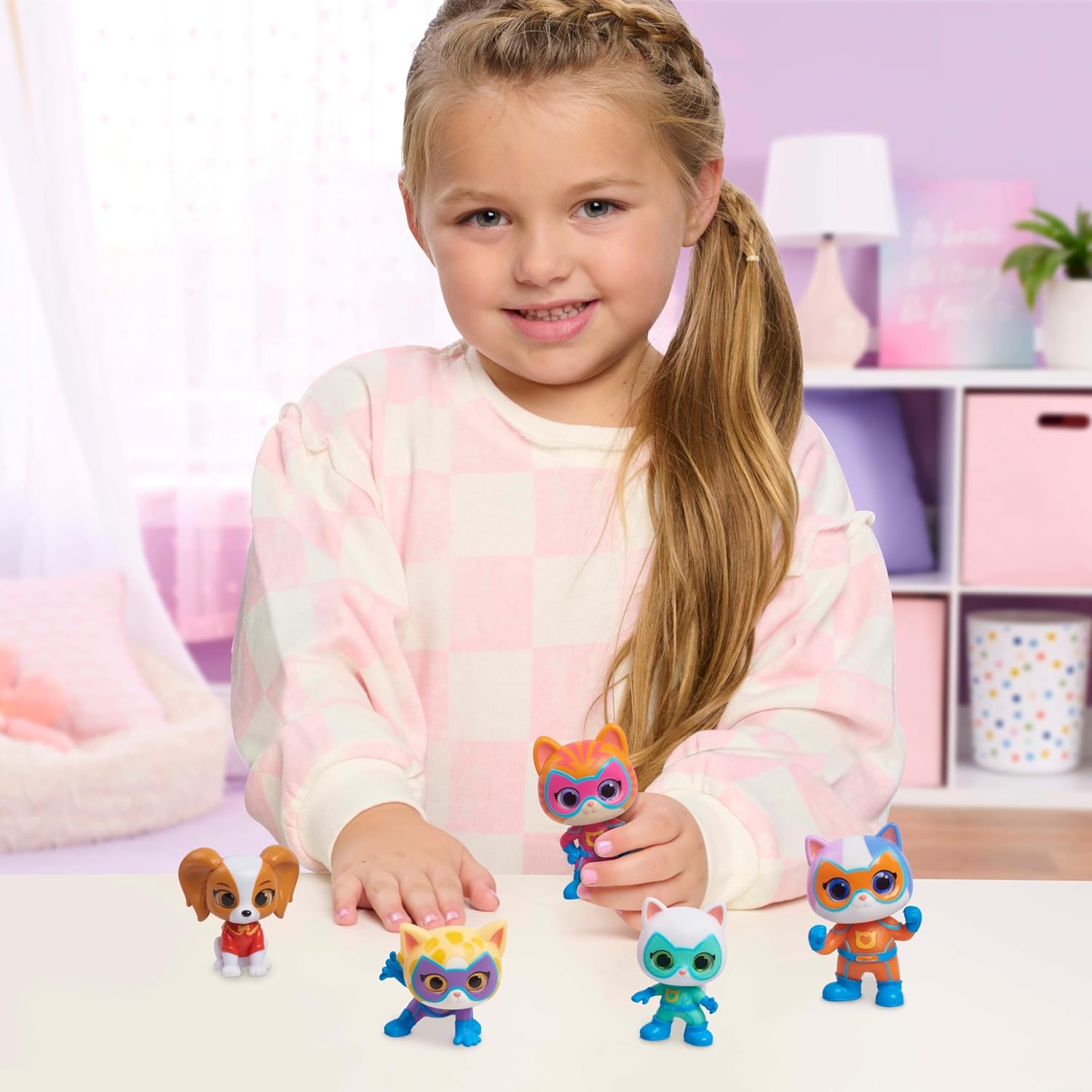 Disney Junior SuperKitties Hero Squad Figure Set - 5-Piece Action Figure Playset for Ages 3+ 6