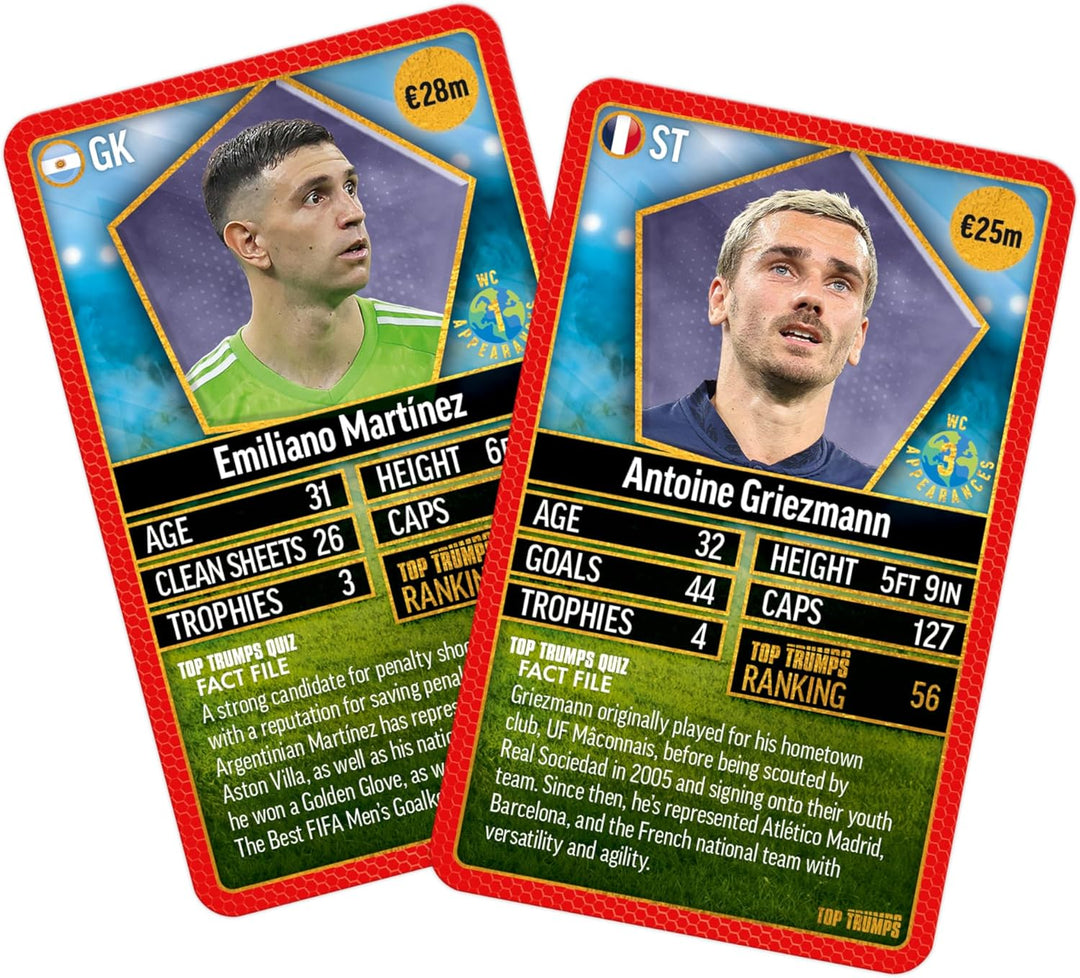 Top Trumps World Football Stars Top 200 Card Game Pack 4, Play with Salah, Mahre