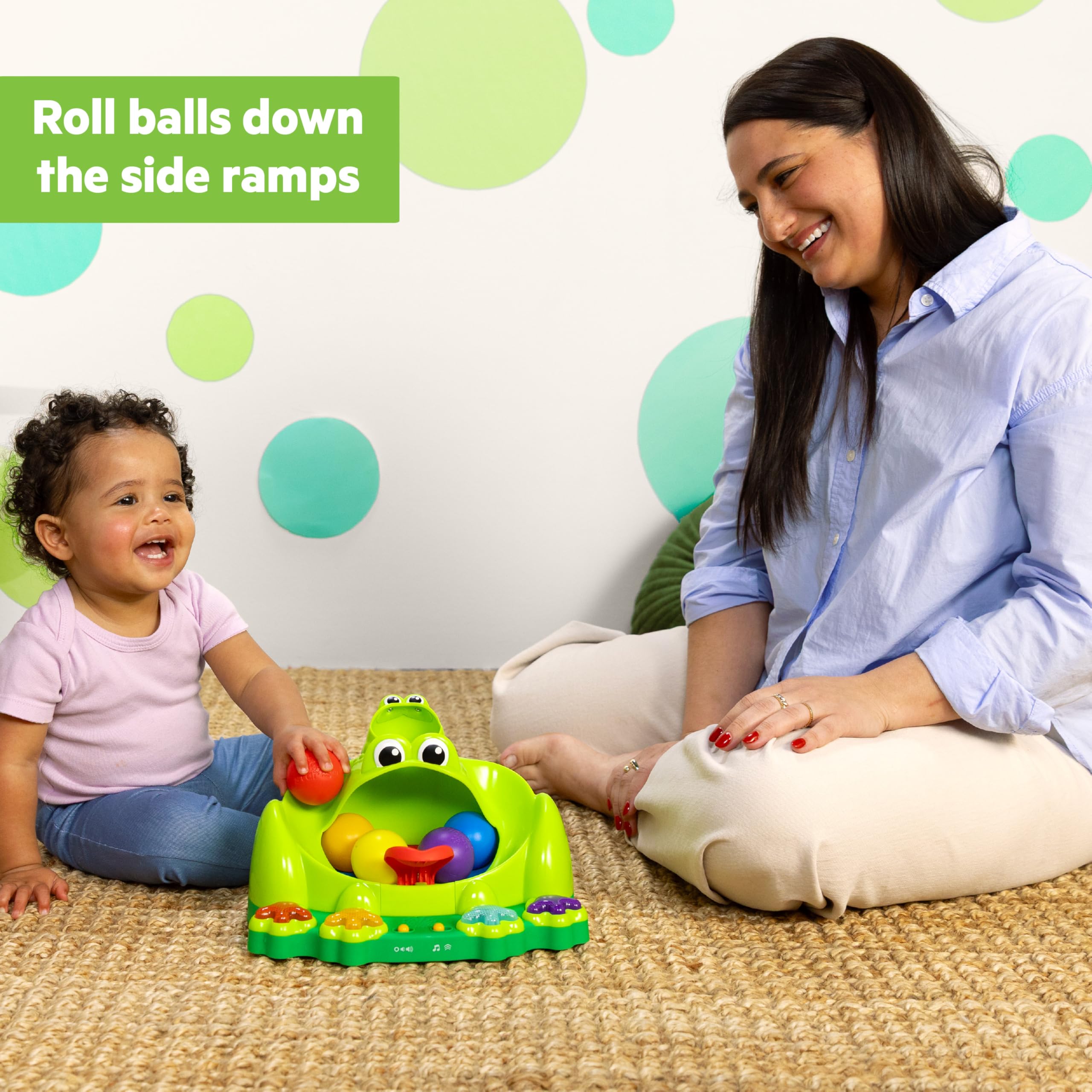 Bright Starts Poppin' Ball Frog Toy - Interactive Ball Play for Babies 6M+ 3