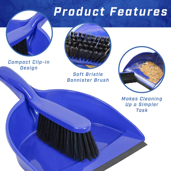 Faithfull - Plastic Dustpan and Brush Set 220 mm Wide