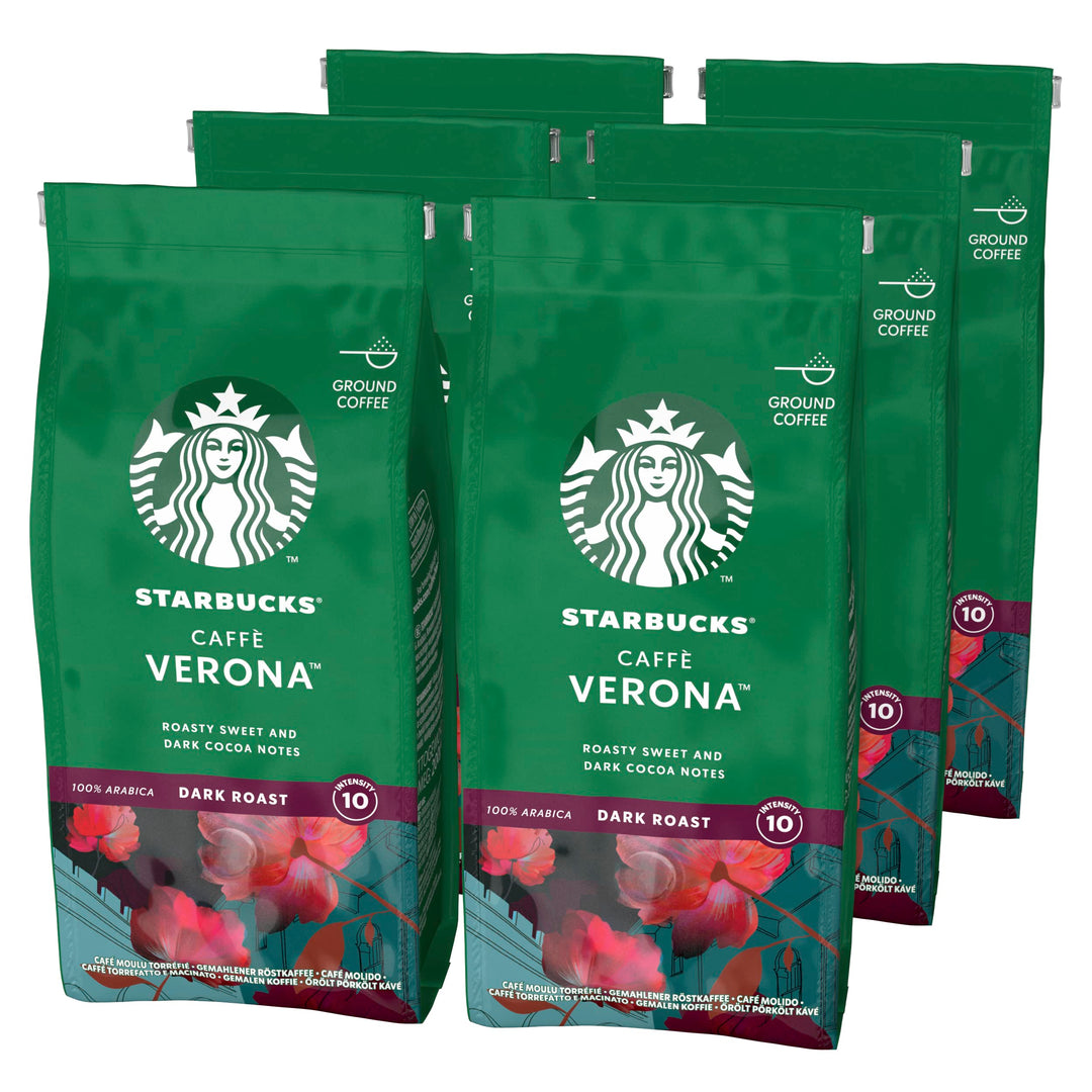 STARBUCKS - Caffè Verona Dark Roast Ground Coffee 200g (Pack of 6)