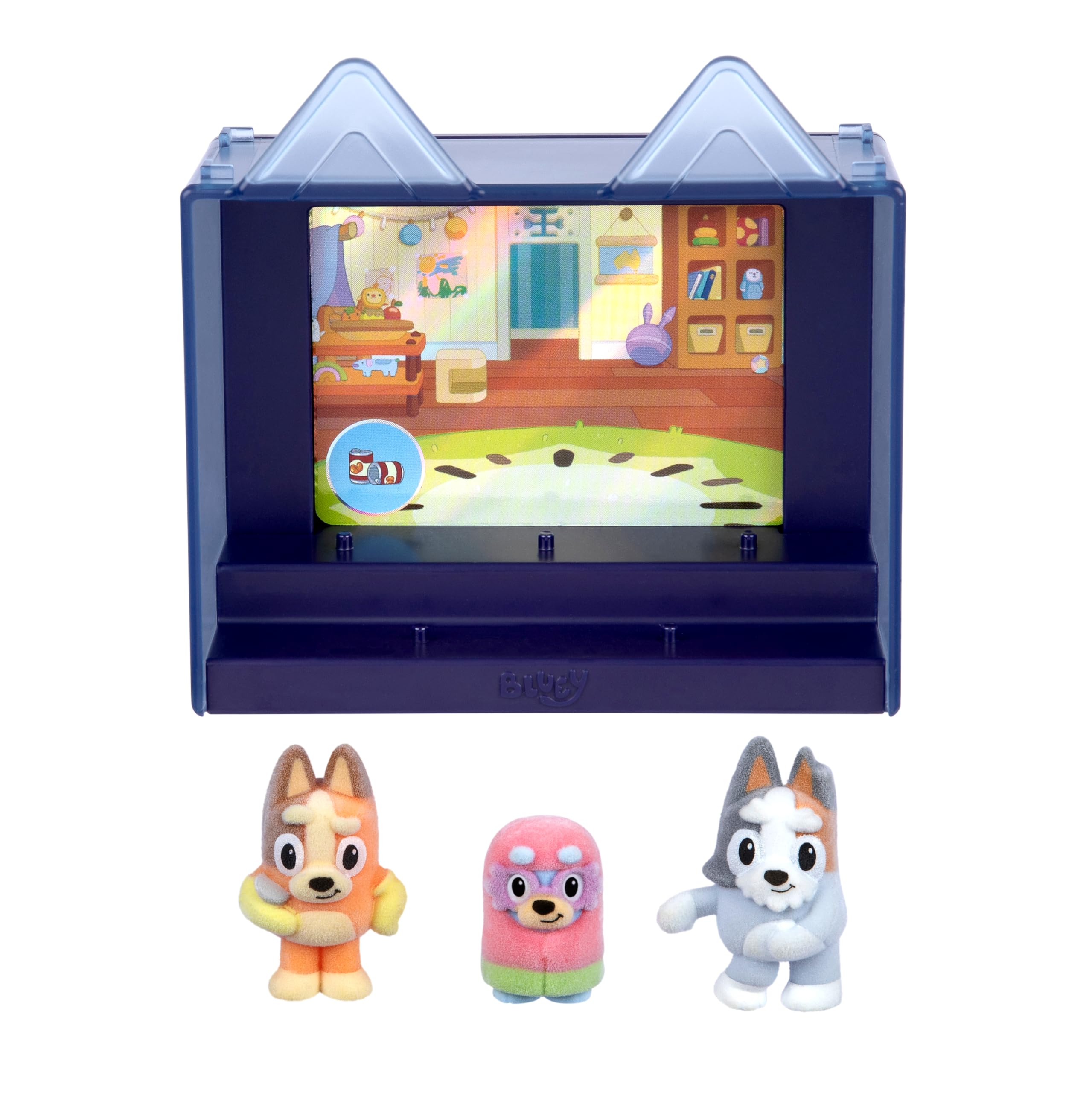 Bluey Fuzzies Episode Pack: Grannies with 3 Specially Flocked Collectible Figures | Ages 3+