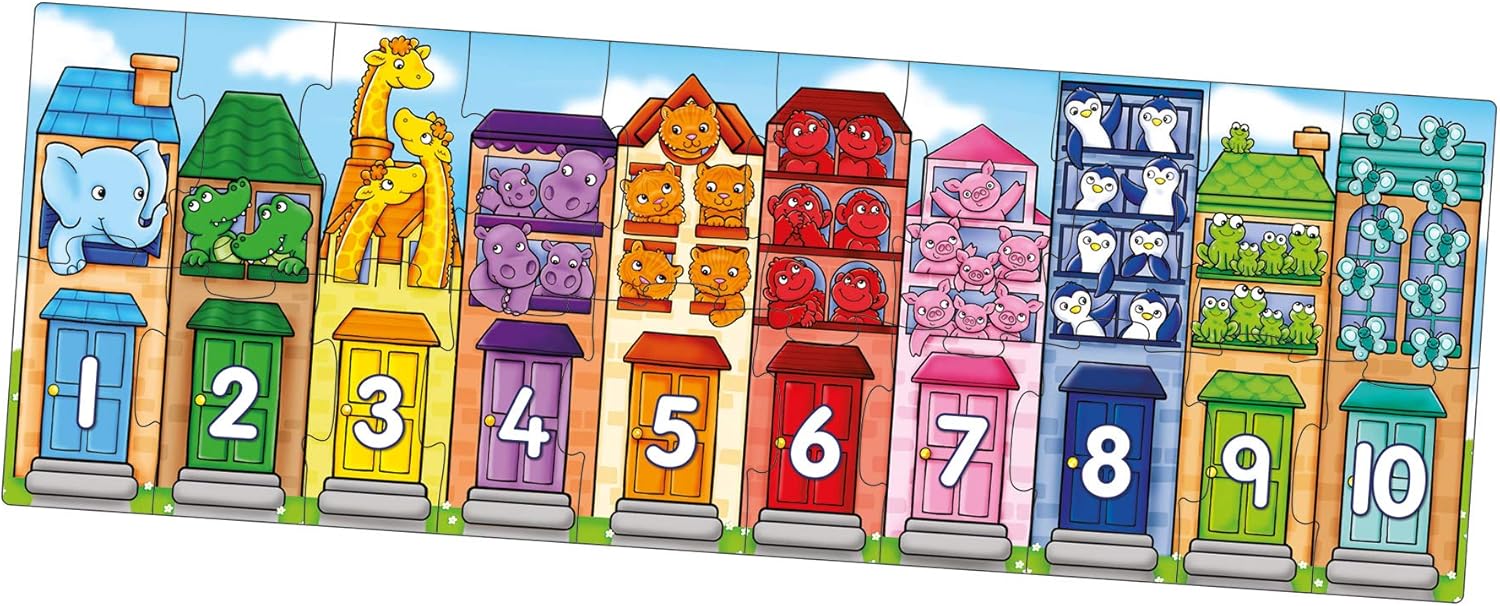 Orchard Toys Number Street Jigsaw Puzzle - 20 Piece Educational Puzzle for Toddlers 4