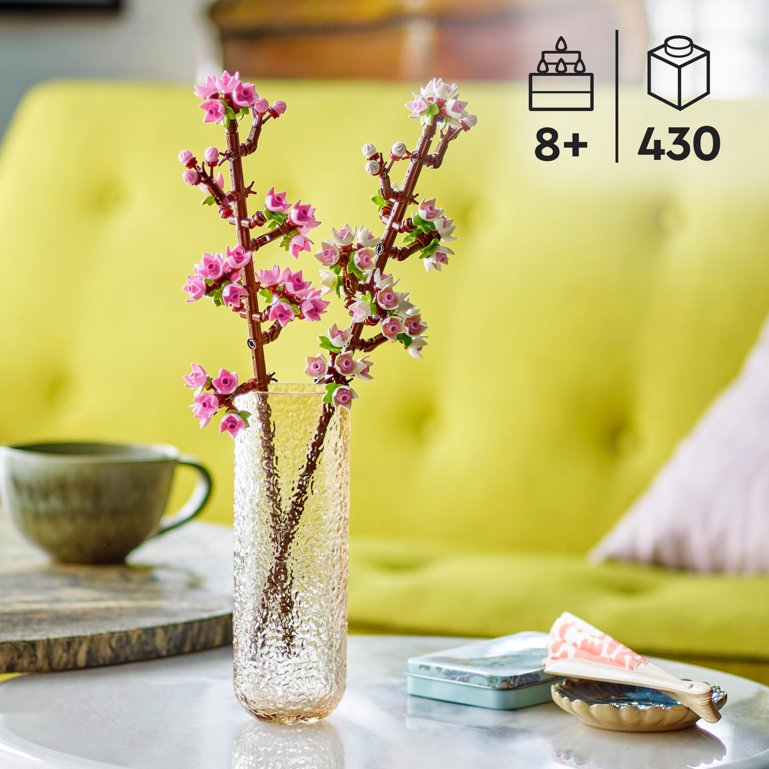 LEGO Botanicals Cherry Blossoms Building Set 40725 | Customizable Faux Flowers for Ages 8+ 2
