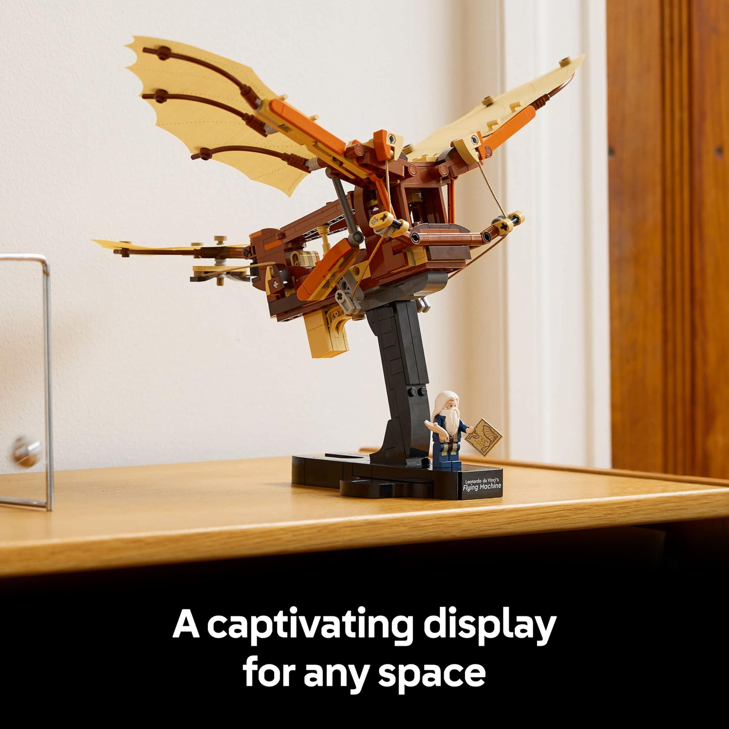LEGO Icons Leonardo da Vinci’s Flying Machine Building Set - 493-Piece Adult Model with Minifigure 12