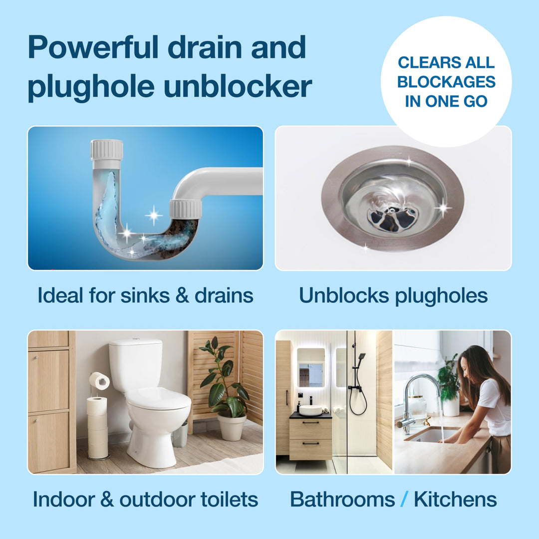HG Liquid Drain Unblocker – 1L Fast-Acting Drain Cleaner for Sinks, Pipes & Plug Holes