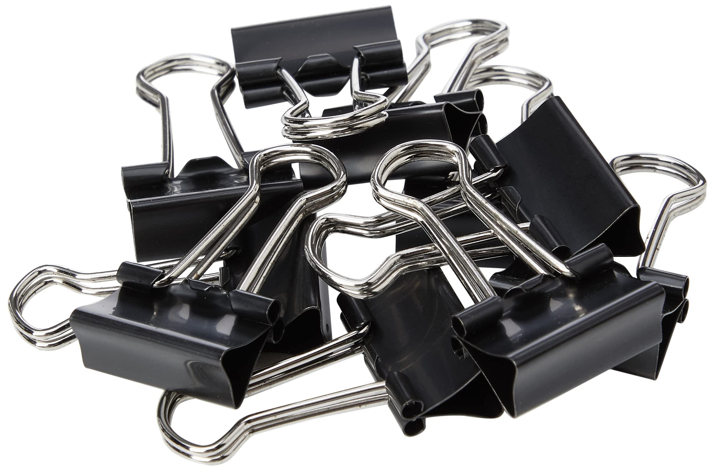 Q-Connect Foldback Clips - 19mm Capacity, Black Steel | Pack of 10 3