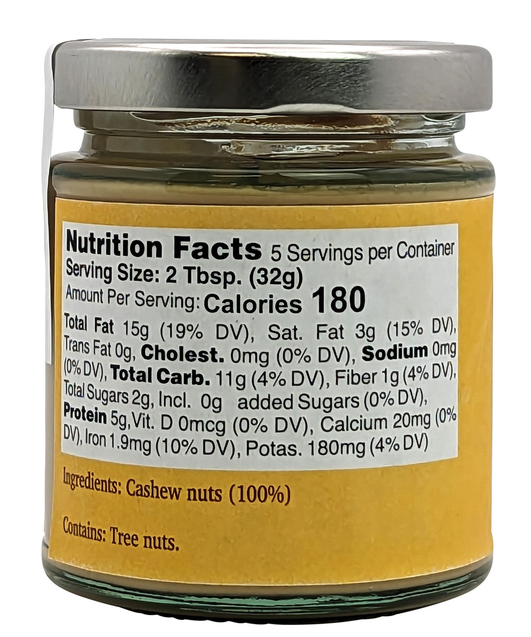 Nutural World - Crunchy Cashew Nut Butter (170g) - Great Taste Award Winner
