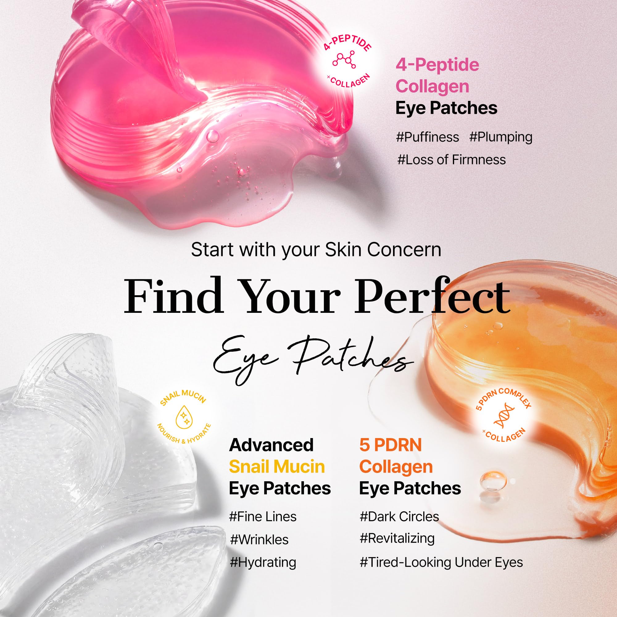 COSRX Pink Peptide Collagen Hydrogel Eye Patches - Reduces Puffiness & Fine Lines | 60 Count 9