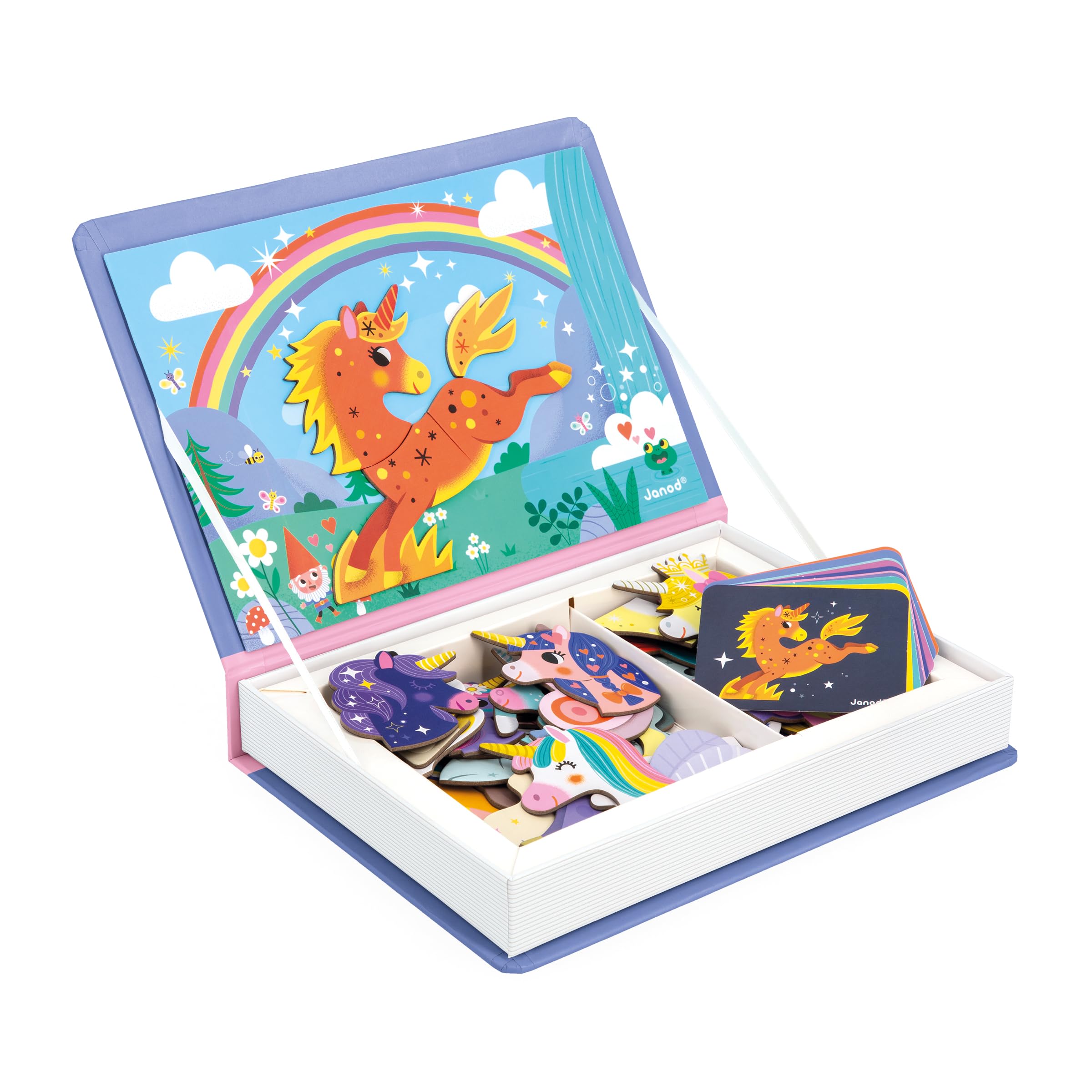 Janod Magnéti'Book Unicorns - 44-Magnet Educational Game for Ages 3+ 1