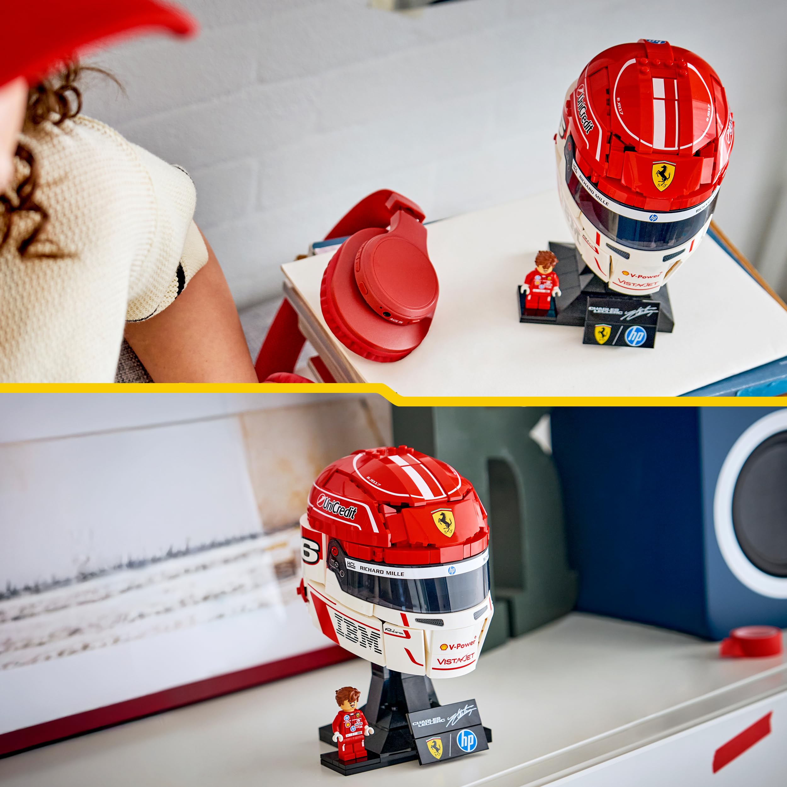 LEGO Editions Scuderia Ferrari HP Charles Leclerc Helmet Building Set