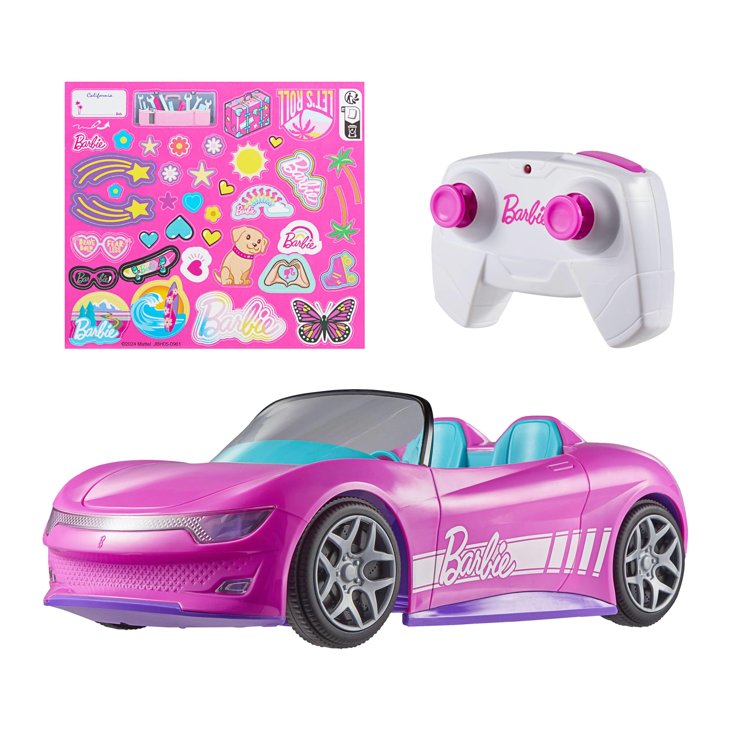 Hot Wheels Barbie RC Convertible - Pink, 2-Doll Capacity, Ages 4+ 1