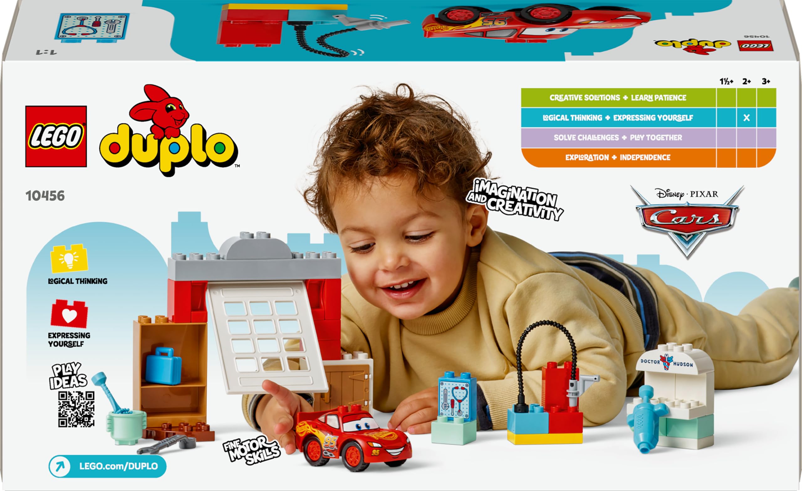 LEGO DUPLO Disney and Pixar Cars McQueen's Visit to Doc's Garage - Buildable Race Car Playset for Toddlers 2+ 5