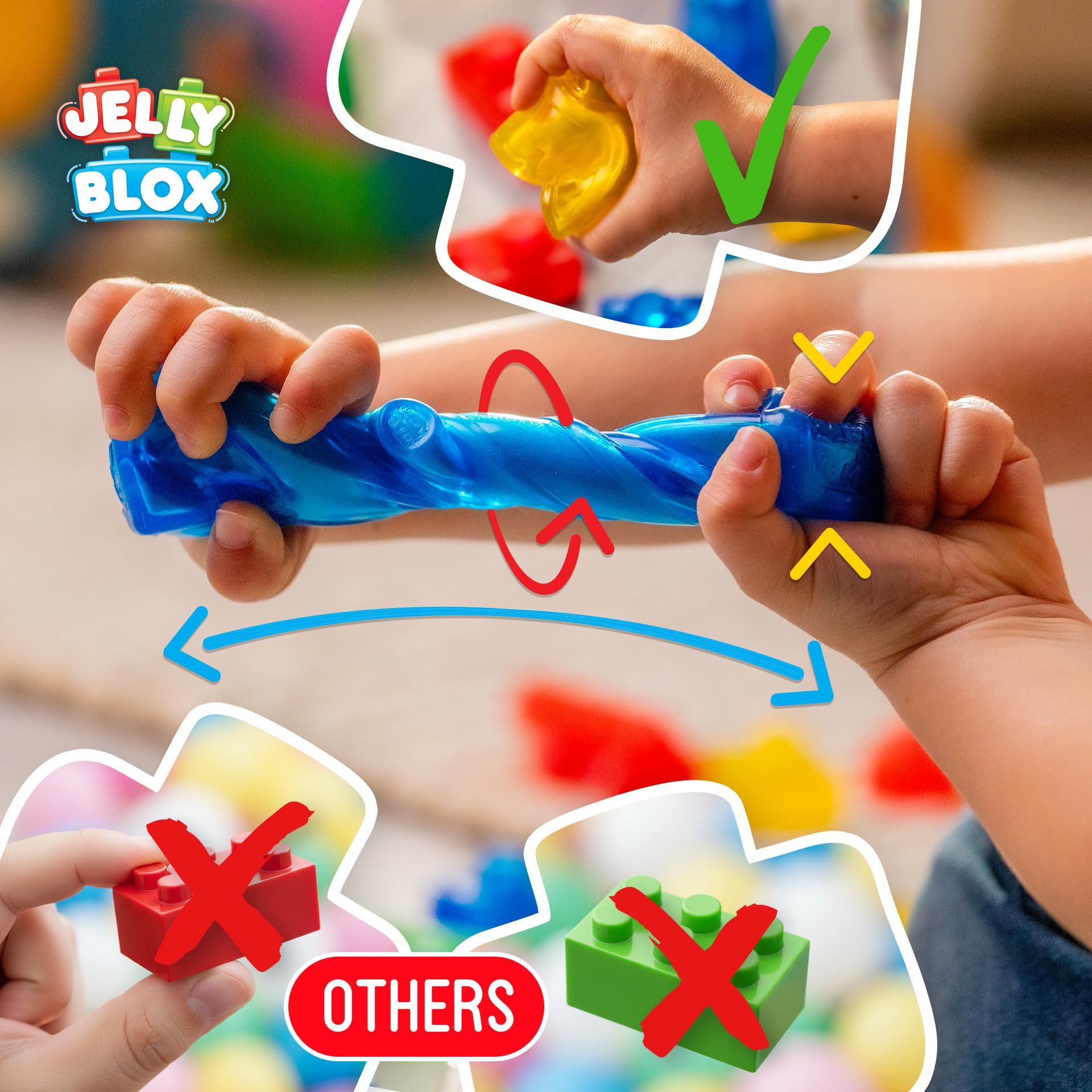Goliath Jelly Blox - Newbie Kit | Squishy Building Blocks | Ages 2+ 4