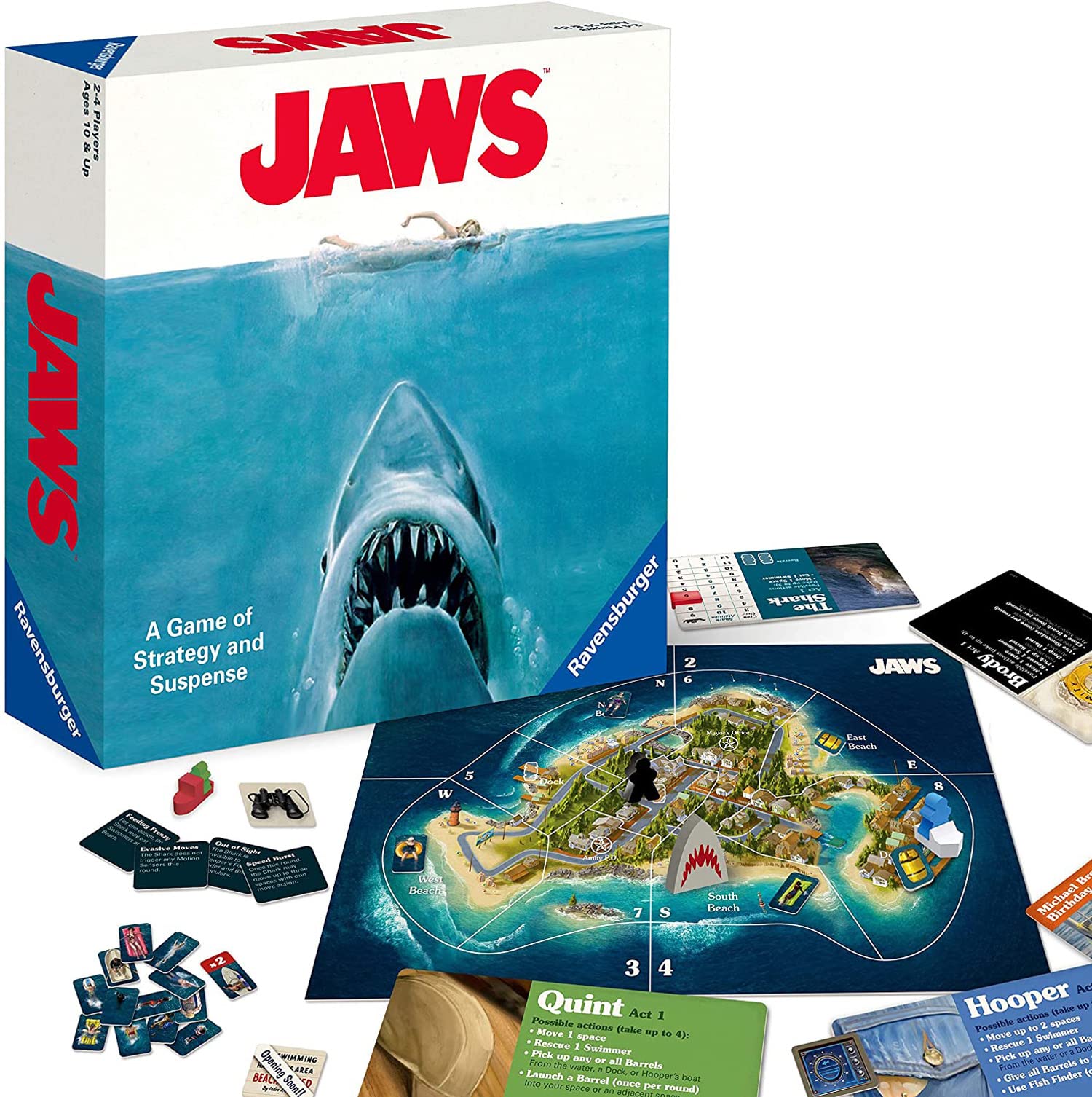 Ravensburger Jaws Strategy Board Game | 2-4 Players | Ages 12+ | 60 Min Playtime