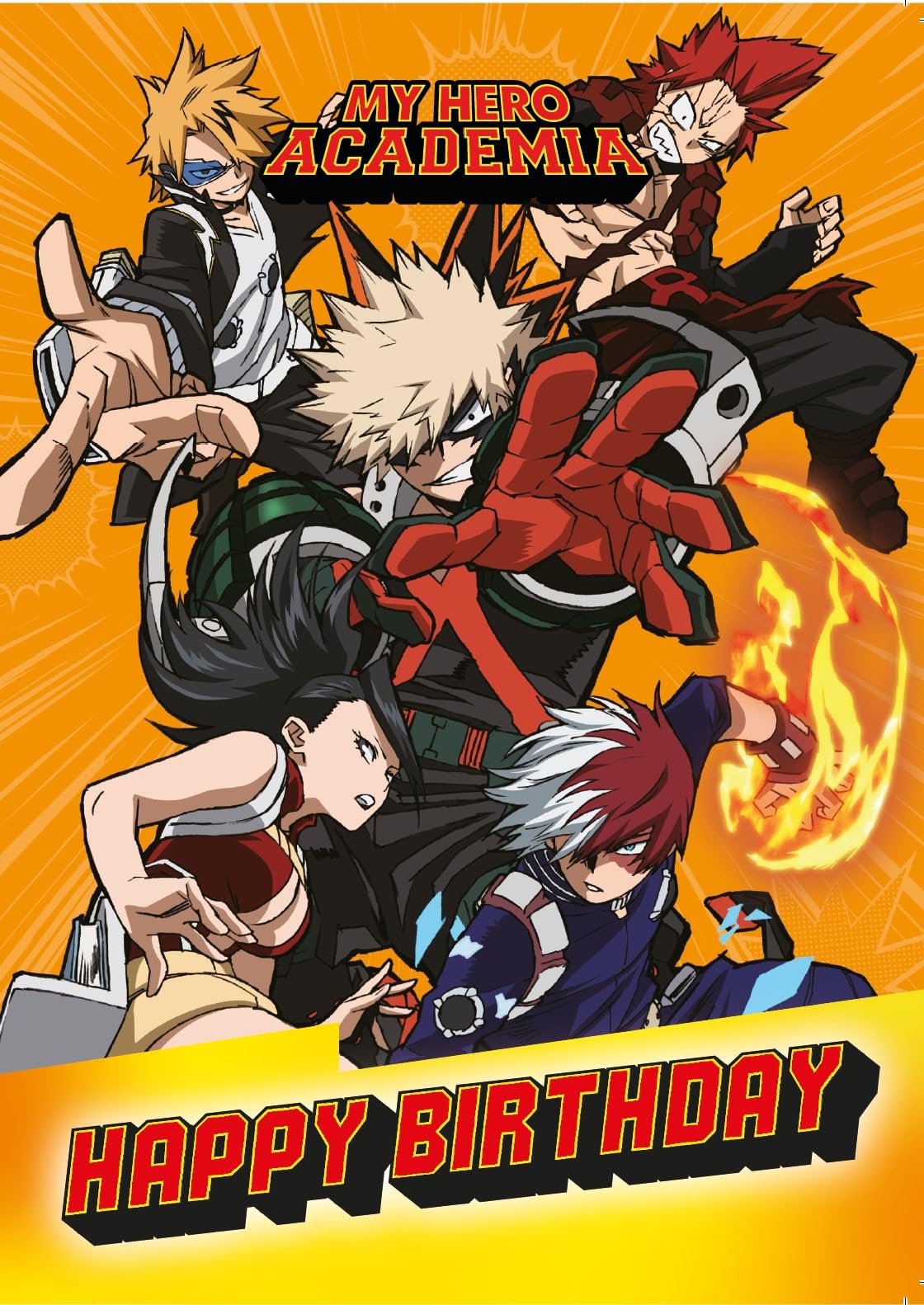 Danilo Promotions LTD My Hero Academia Birthday Card | A5 Size | Unisex-Kids