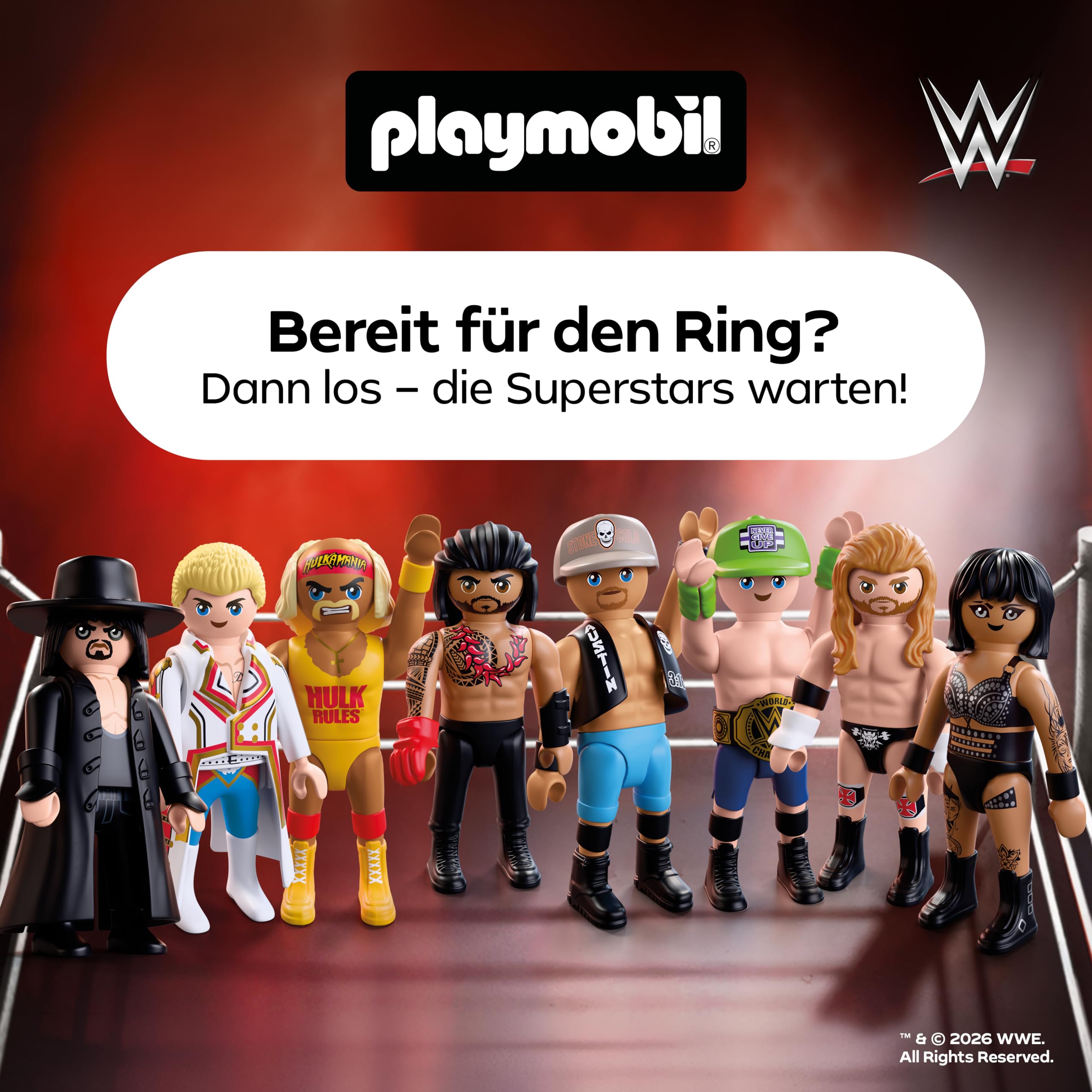 Playmobil WWE Attitude Era Multipack Figure Set - Undertaker, Stone Cold, Triple H | Ages 4+ 6