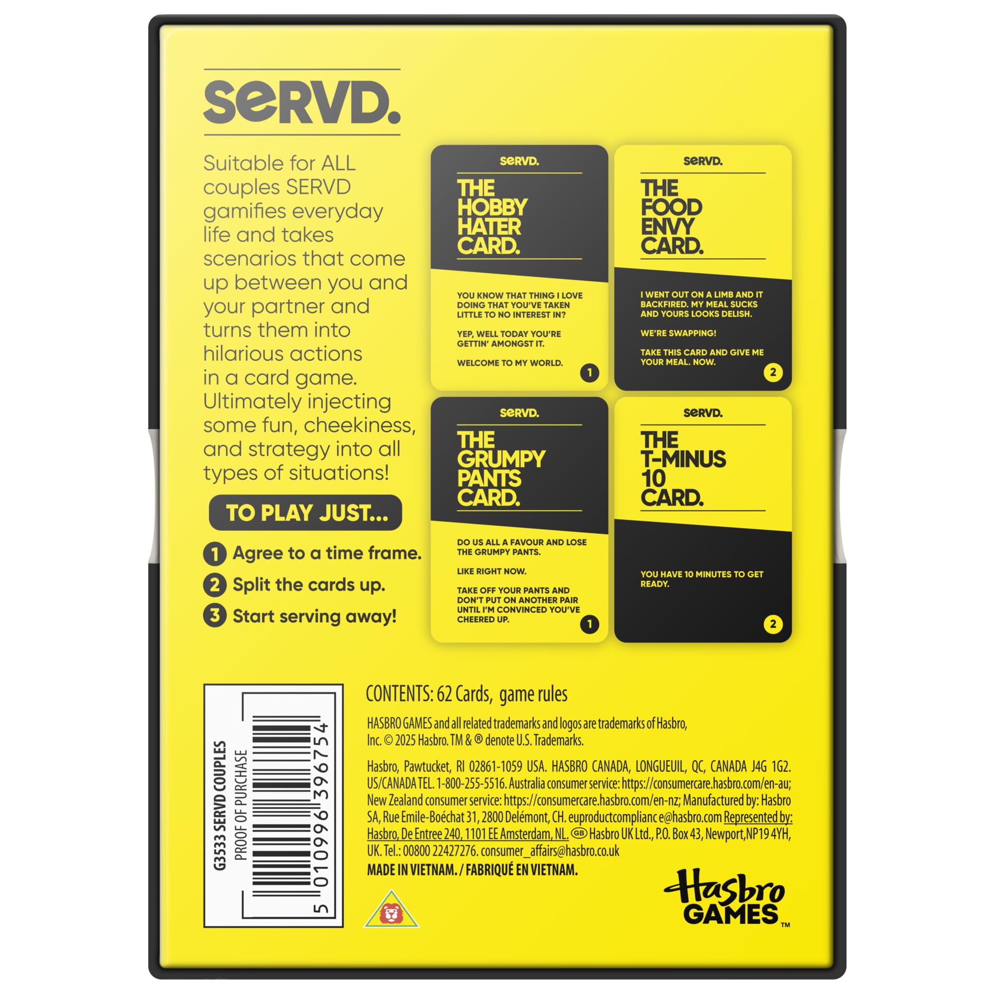 Hasbro SERVD Couples Game | Real-Life Card Game for 2 Players | Ages 17+ 2