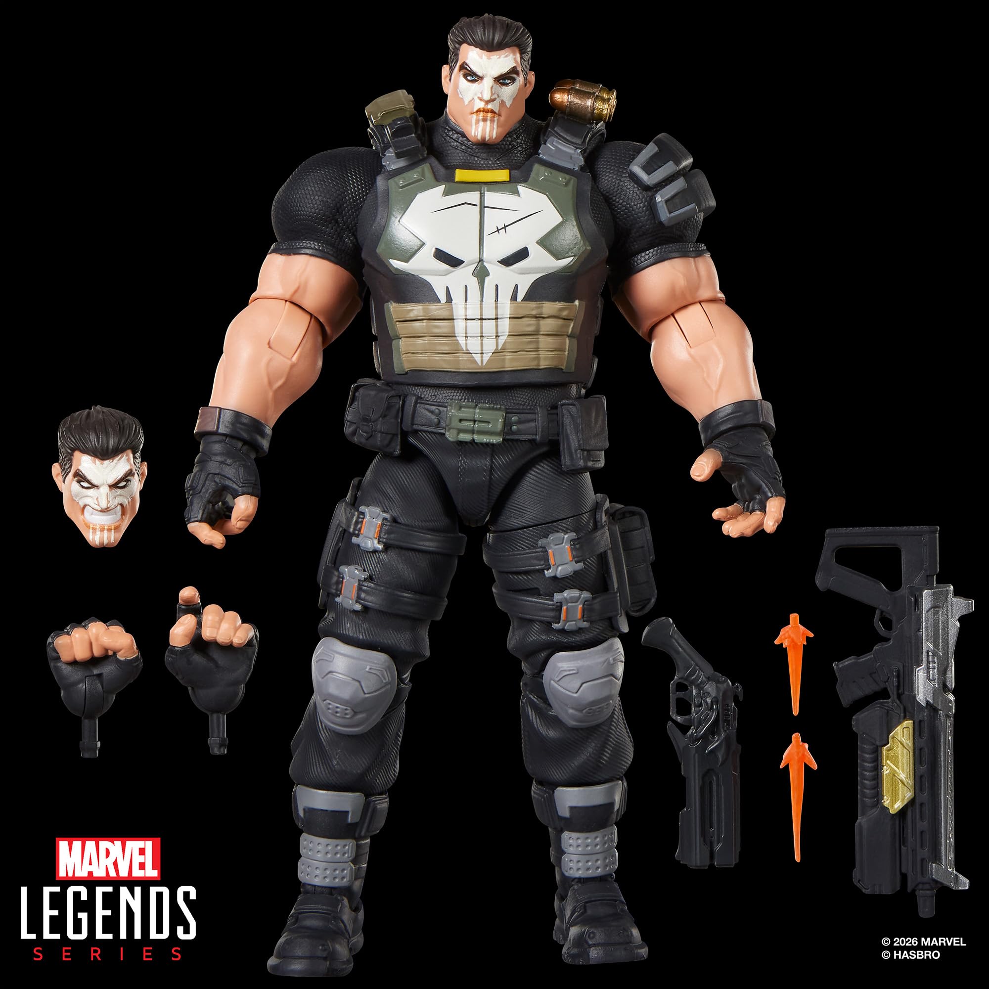 Marvel Legends Series The Punisher Action Figure - Marvel Rivals Video Game Inspired | 6 Inch 9
