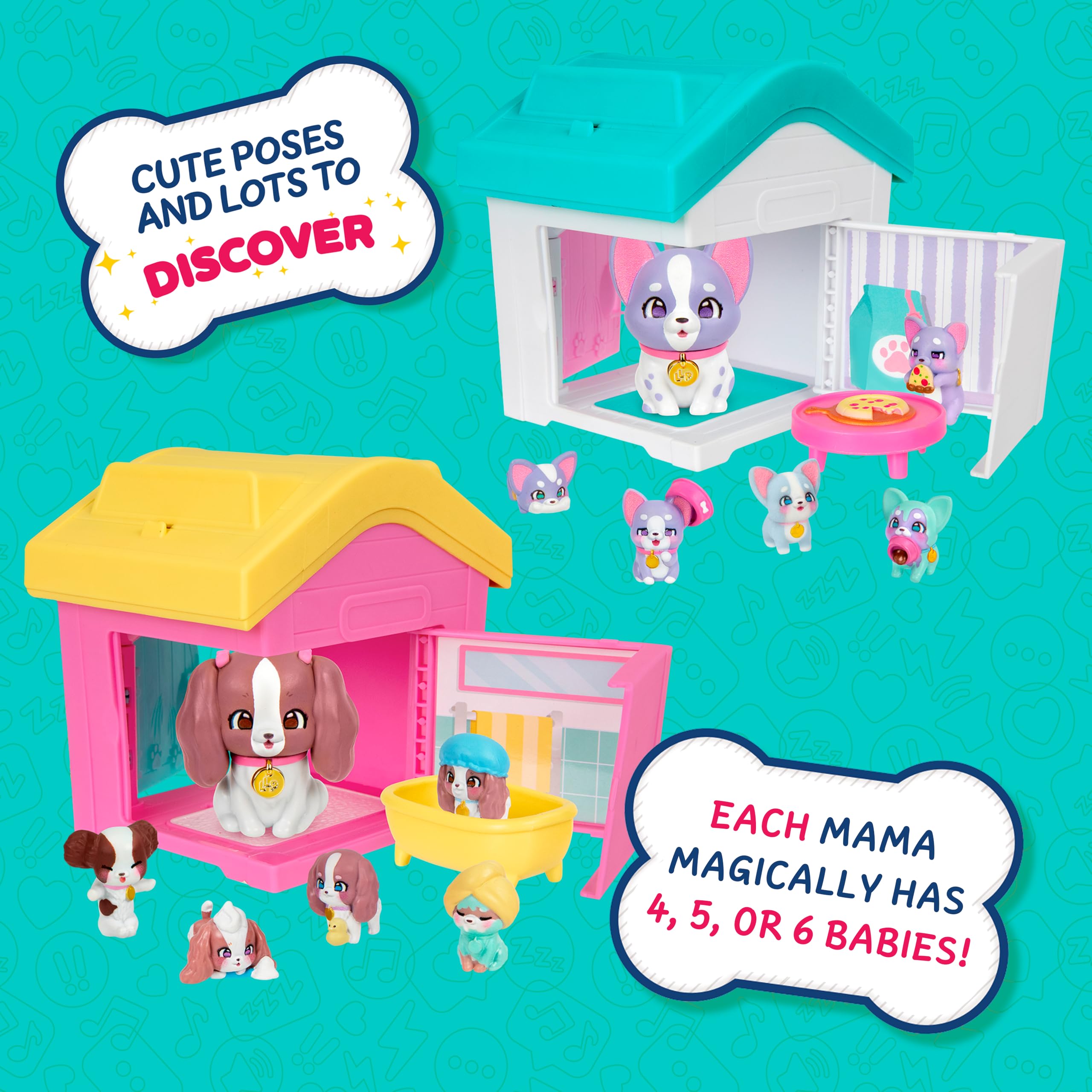 Little Live Pets Mama Surprise Families - Mama's House Frenchie & Spaniel B Playset | Ages 5+ 6
