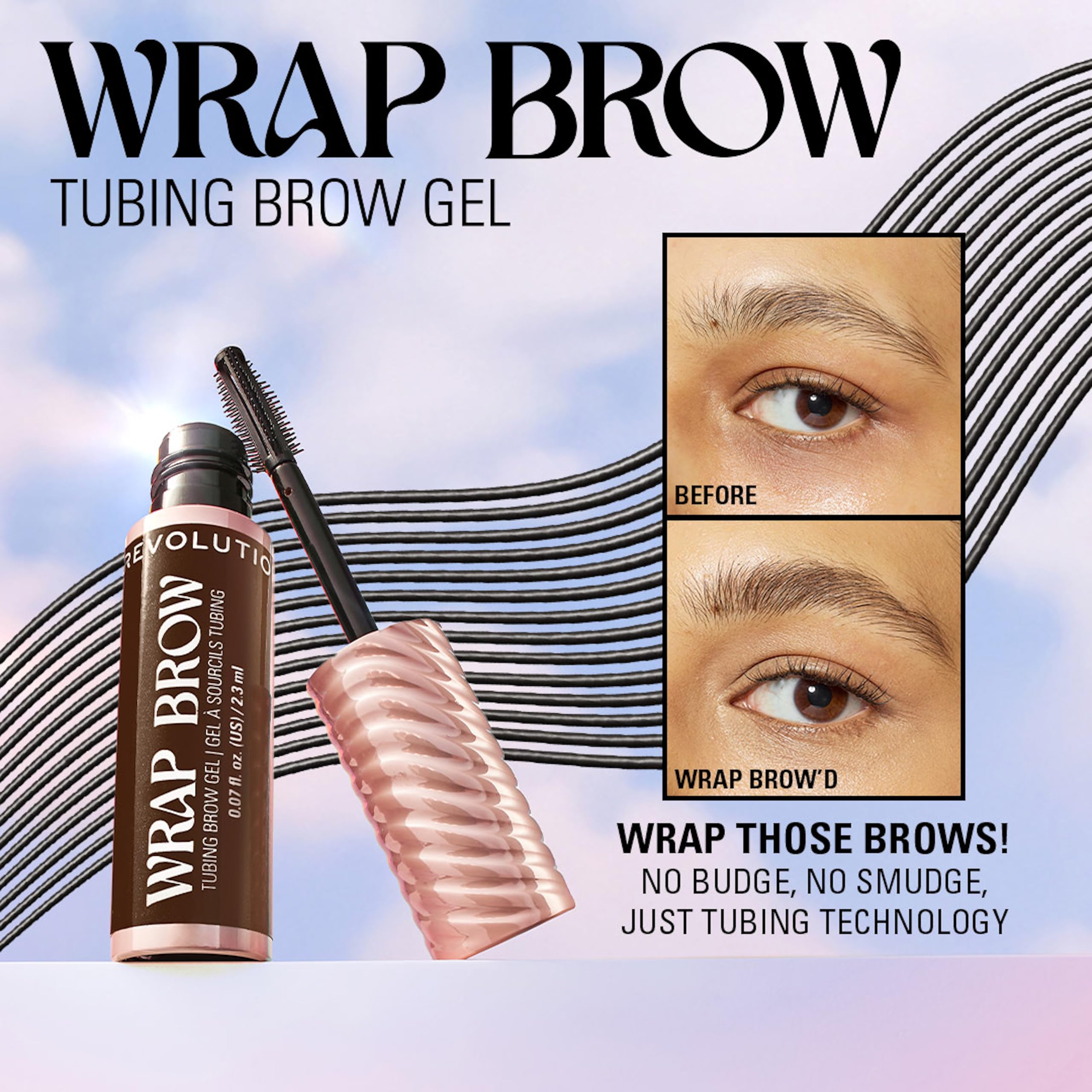 Revolution Beauty London Wrap Brow Tubing Gel - Shape & Sculpt | Cool Medium Brown | 2.3 ml 3