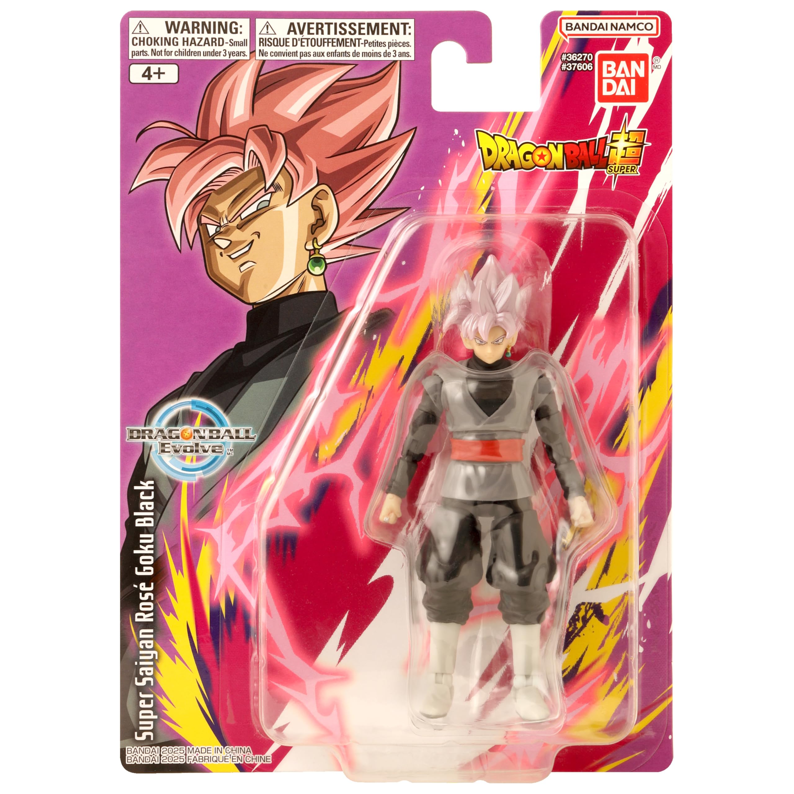 BANDAI Dragon Ball Evolve Super Saiyan Rose Goku Black Action Figure | 5 Inches | 27+ Points of Articulation 5