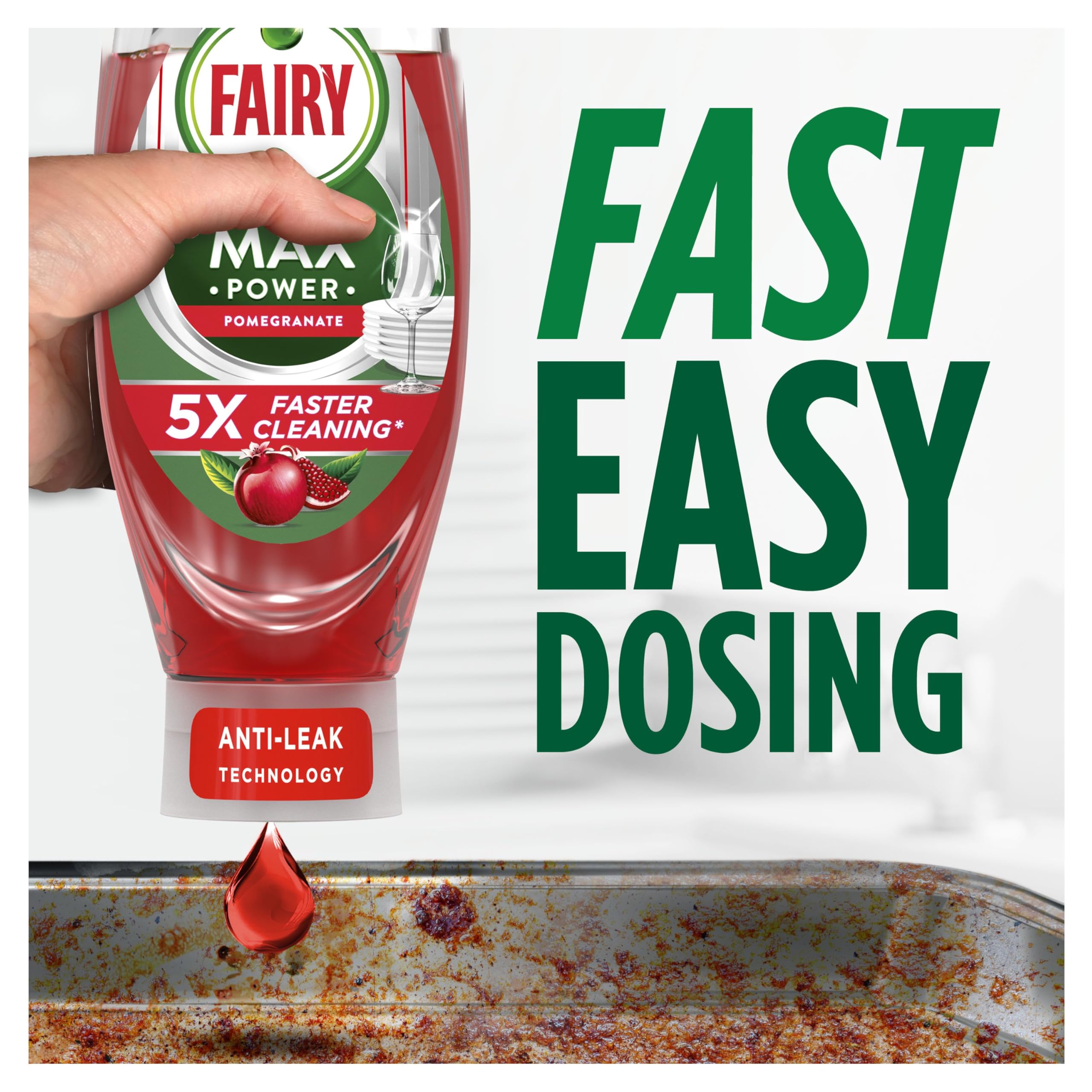 Fairy - MaxPower Washing Up Liquid Pomegranate 730 ML 12