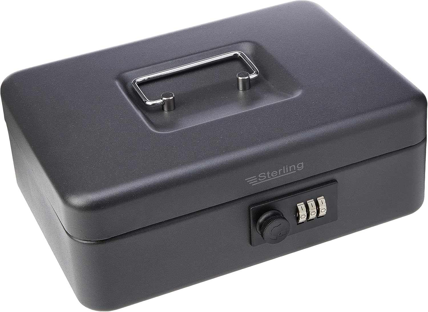 Sterling CB03CBK 10" Combination Lock Cash Box - Black
