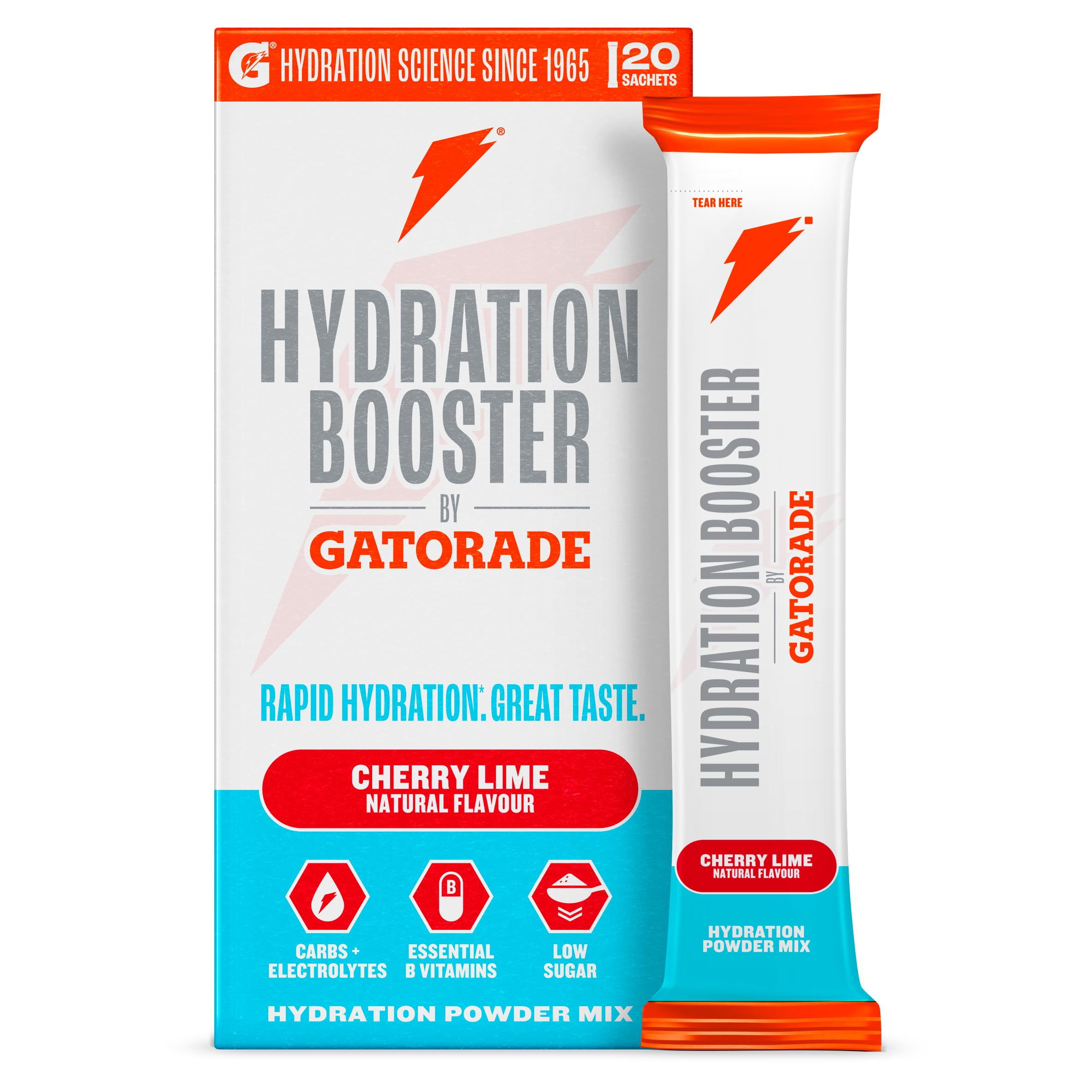 Gatorade Hydration Booster Cherry & Lime Powder Sachets - 20 x 13.5g 1