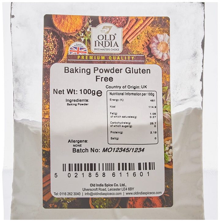 Old India Baking Powder Gluten Free 100g