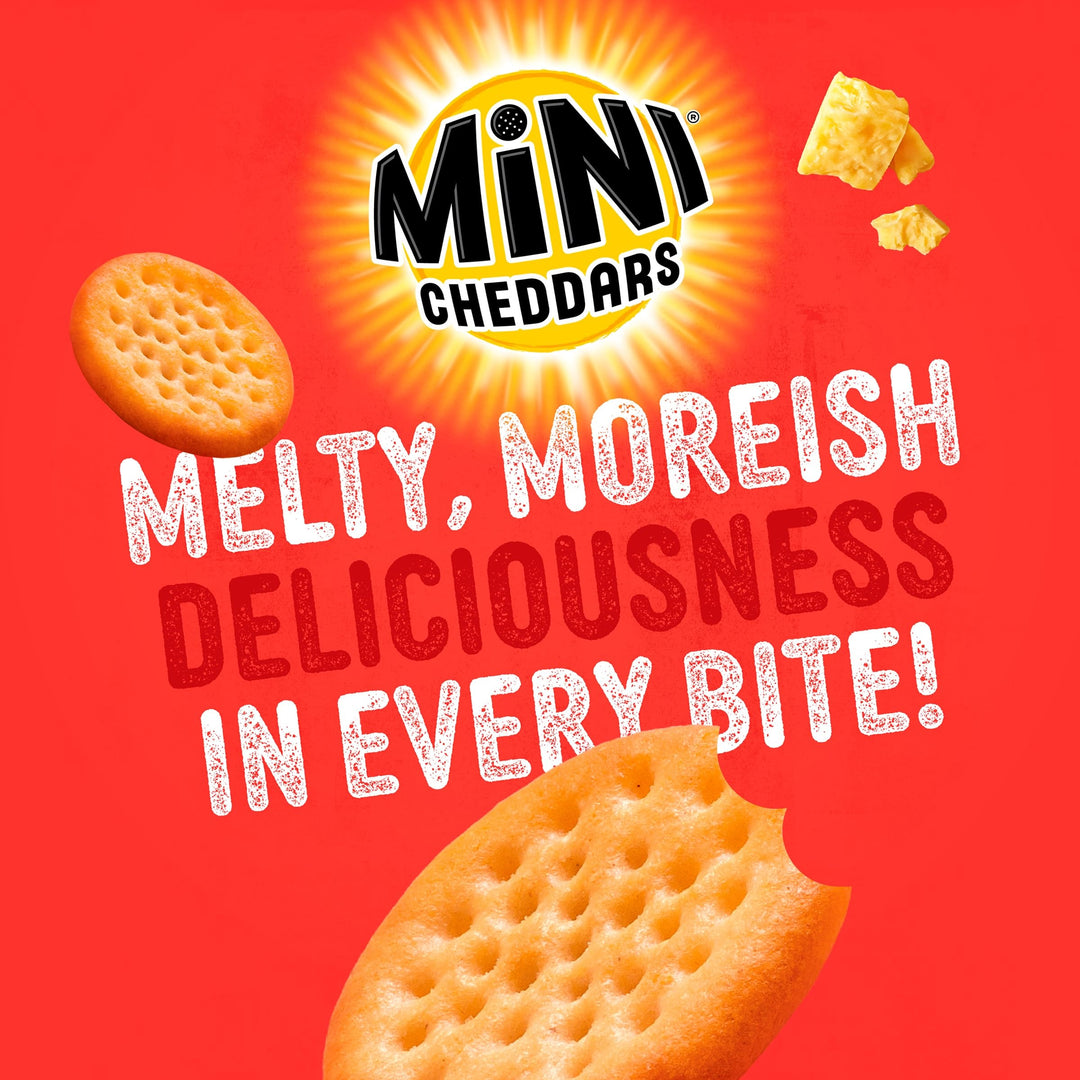Jacob's Mini Cheddars Red Leicester Flavour Multipack Crisps, Oven-Baked with Real Cheese