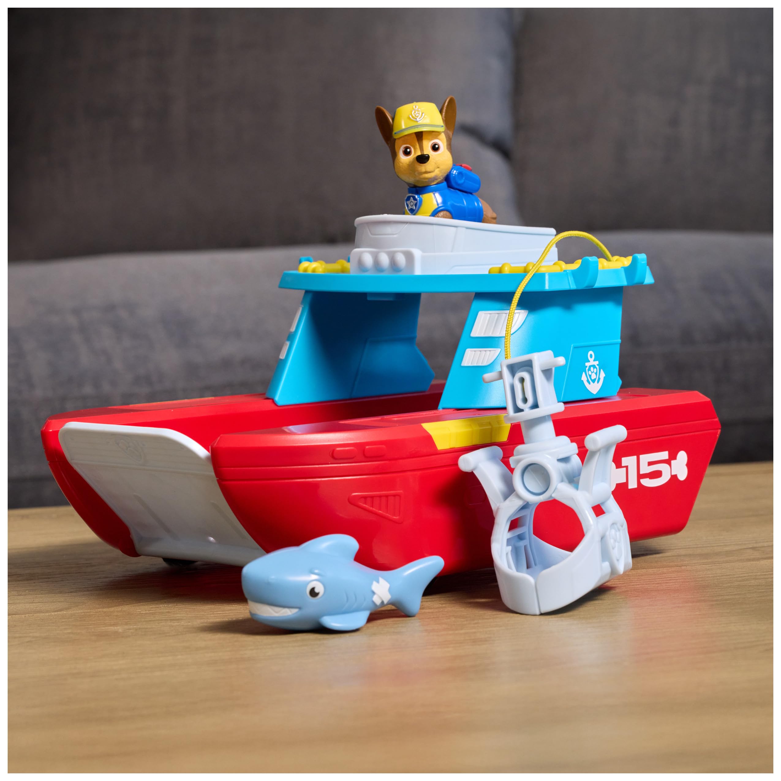Paw Patrol Sea Patroller Vehicle with Chase and Shark Figure | 2 Patrol Modes | Multicolor 9