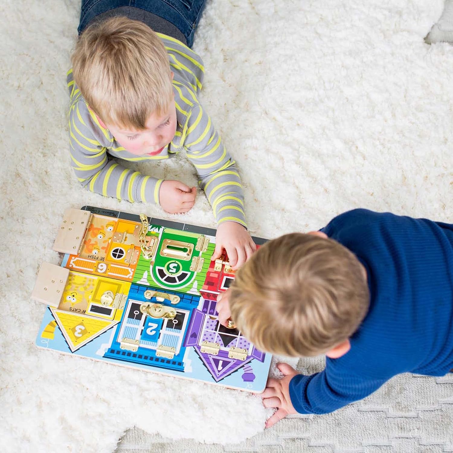 Melissa & Doug Latches Board - Wooden Educational Toy for Ages 3+ 4