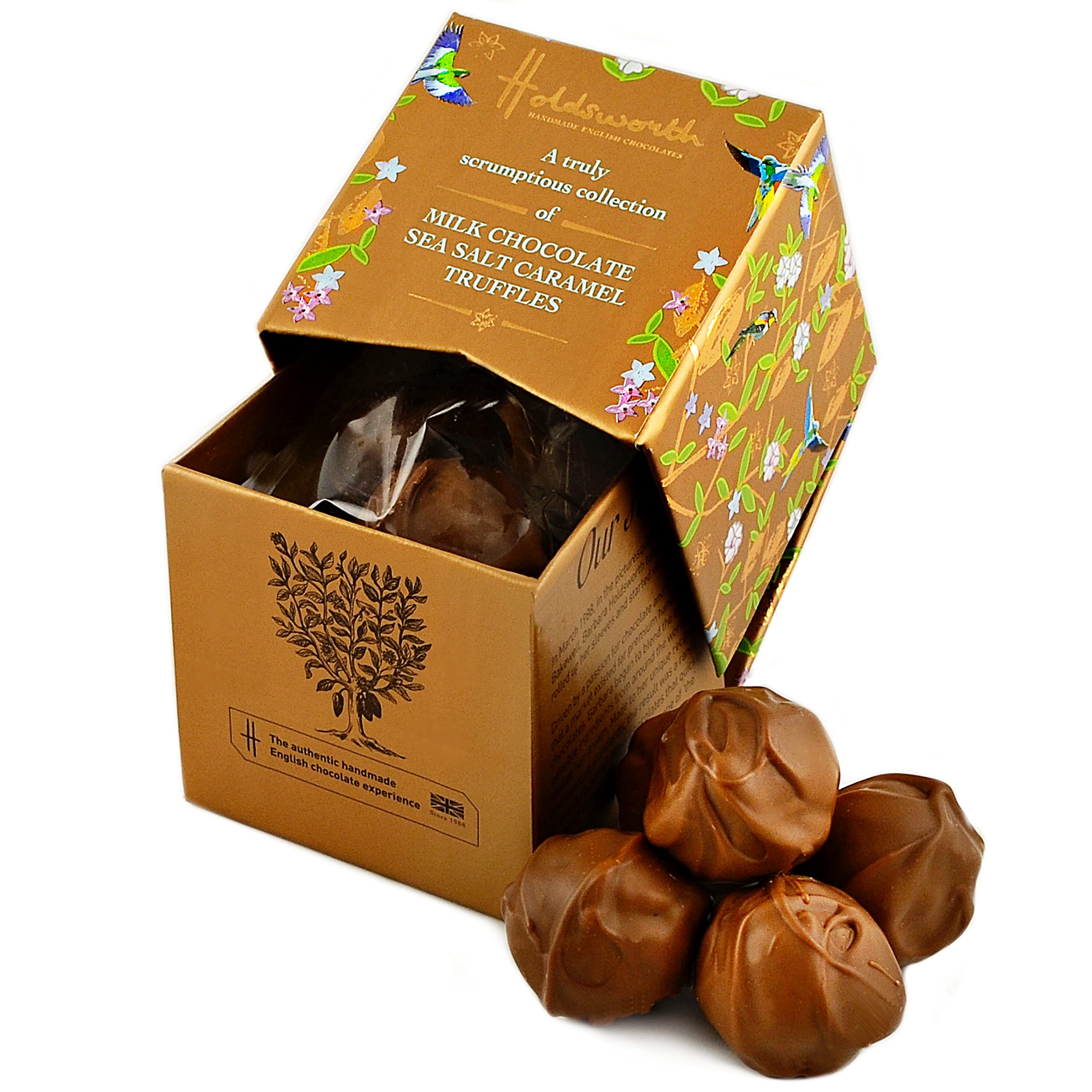 Holdsworth Chocolates Classics – Meersalz-Karamell, wirklich köstliche handgemachte Trüffel, 55 g