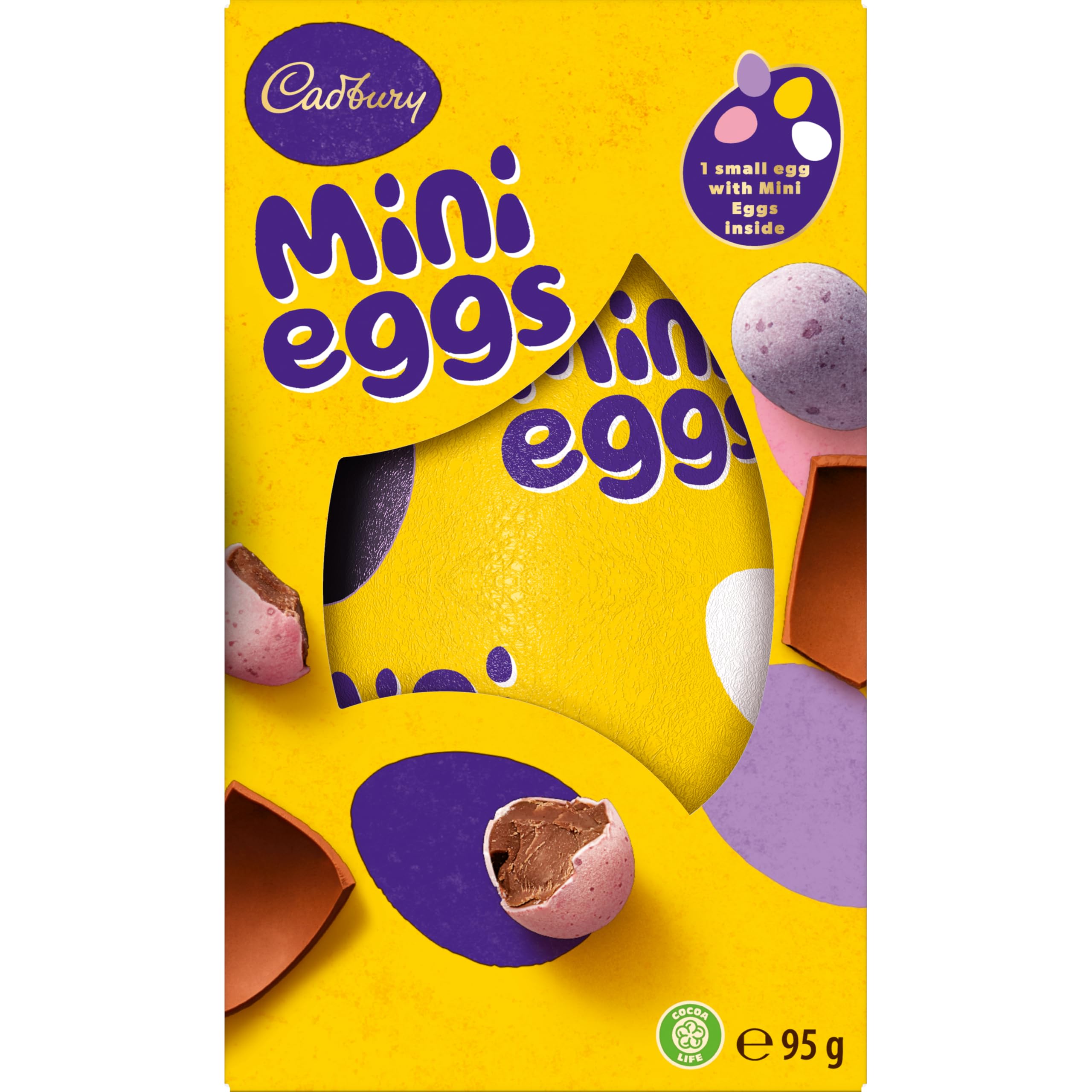 Cadbury Dairy Milk Mini Egg Easter Egg - Smooth Milk Chocolate Shell with Mini Eggs | 95g