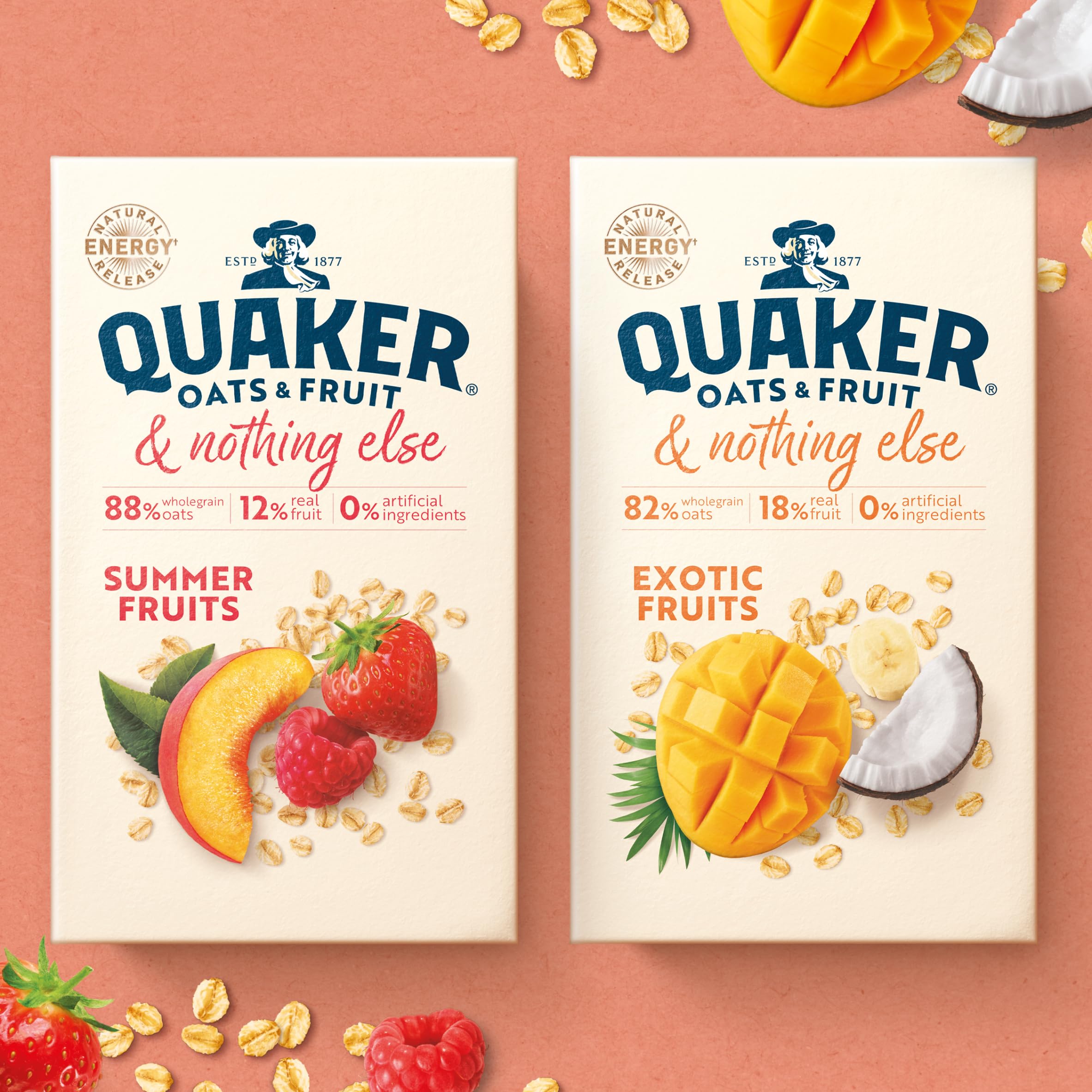 Quaker Oats & Fruit with Exotic Fruits Porridge Sachets - 8 Porridge Sachets (264g) 4