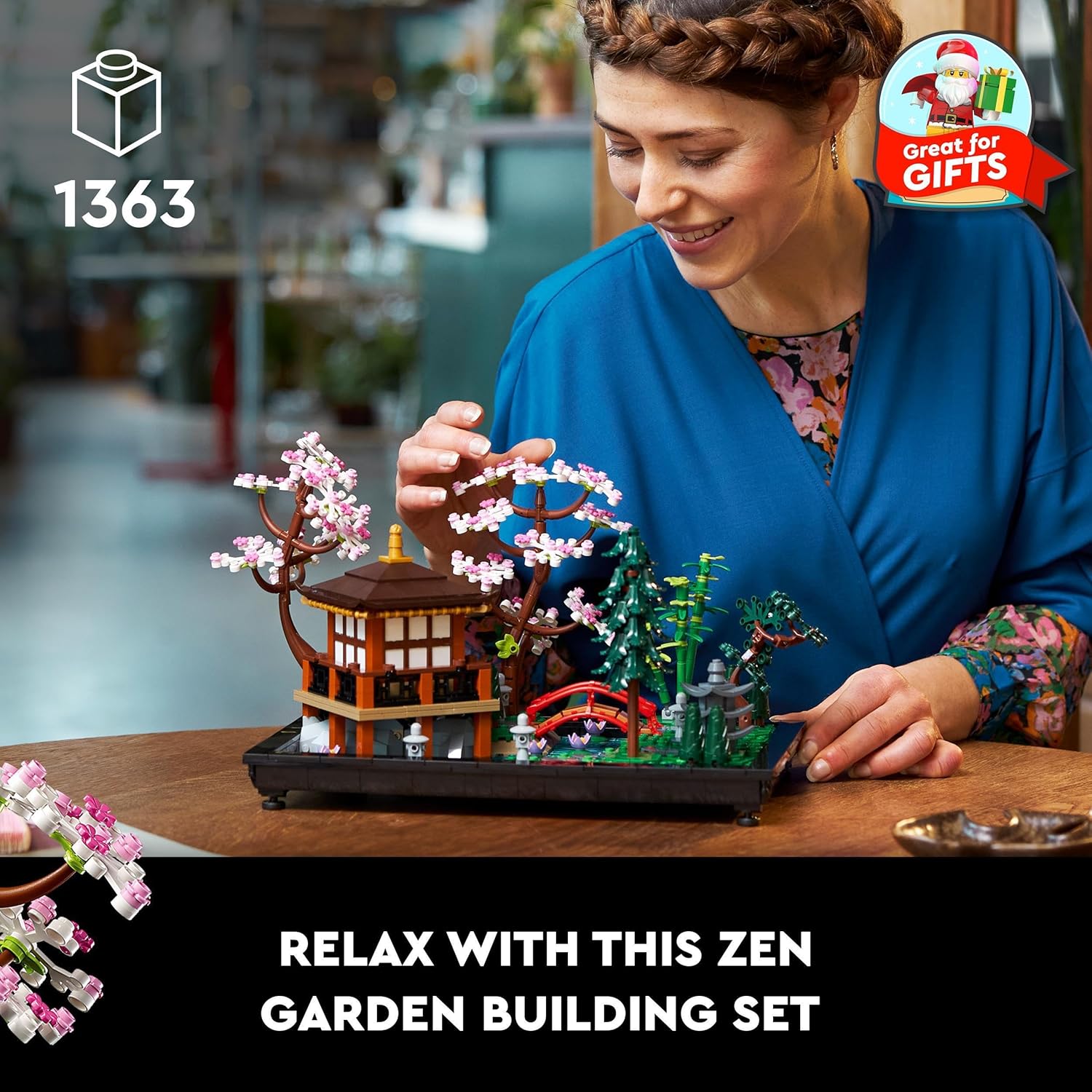 LEGO 10315 Icons Tranquil Garden - Botanical Zen Garden Building Kit for Adults 2