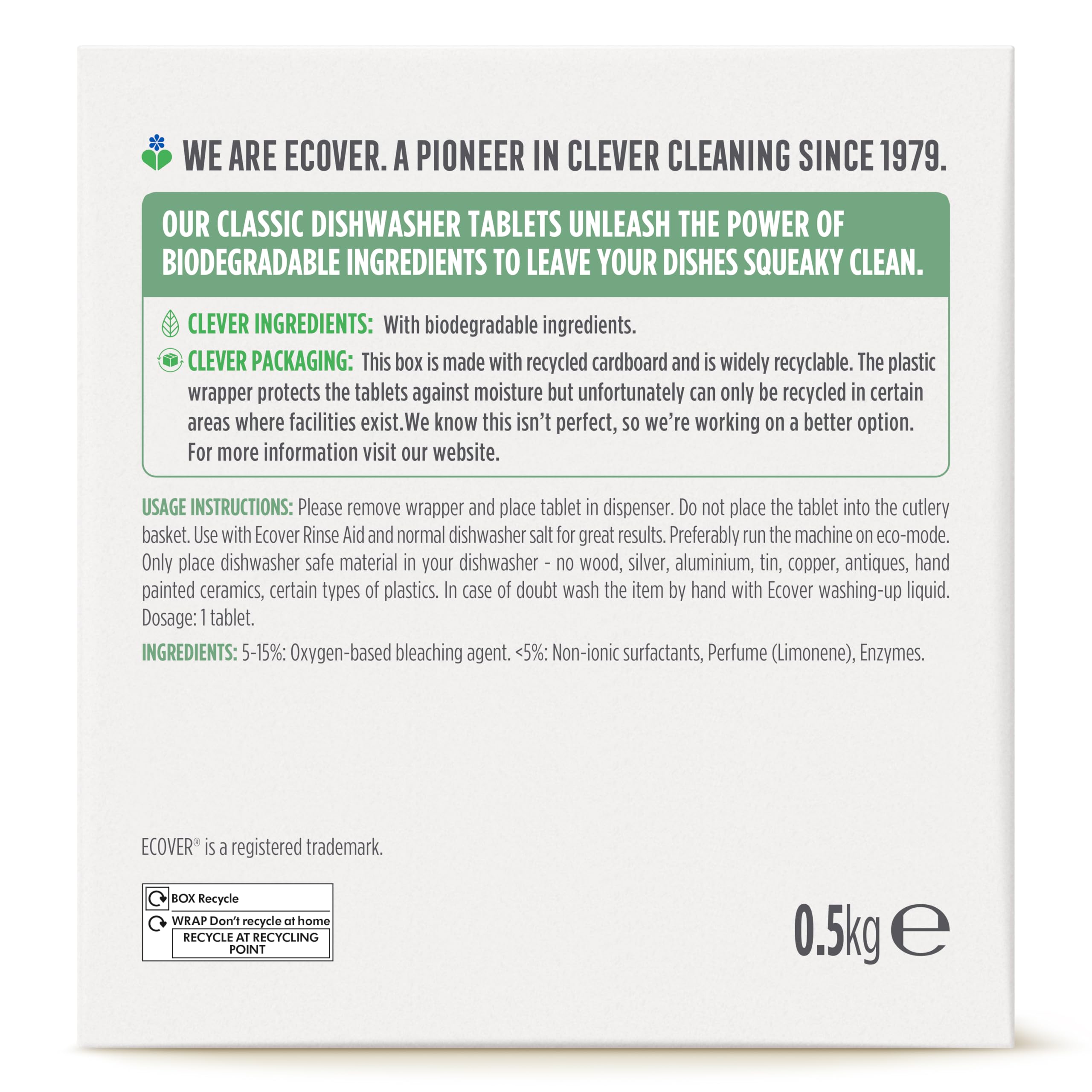 Ecover - Classic Geschirrspültabs 0,5 kg 8