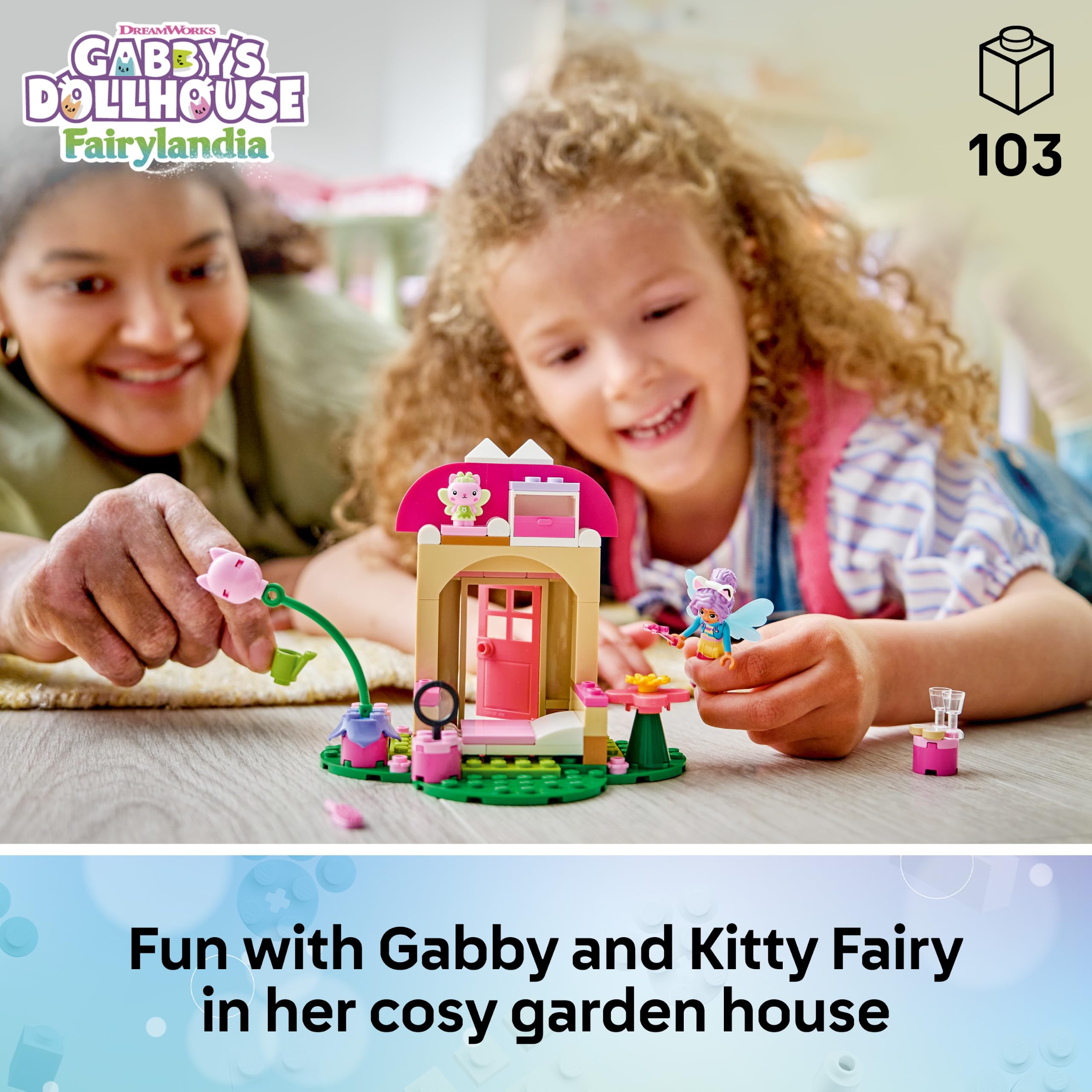 LEGO Gabby's Dollhouse Kitty Fairy's Garden House Building Set - Ages 4+ 2