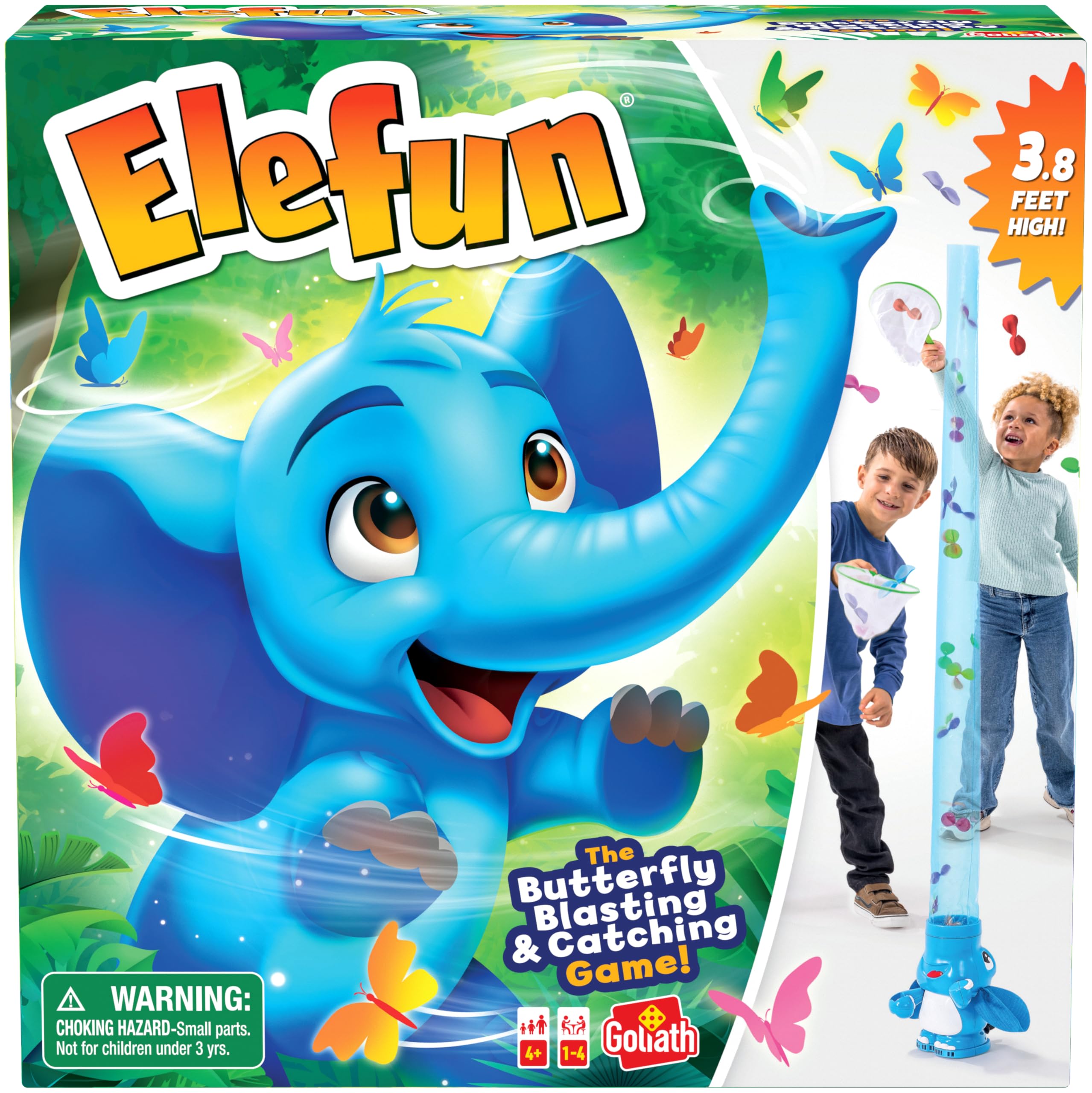 Goliath Elefun Butterfly Blasting and Catching Kids Game - Ages 4+ | 4 Players | Multicolor