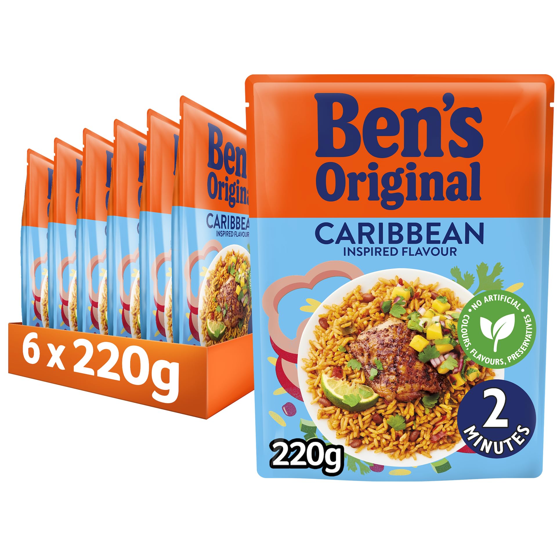 Ben's Original Karibik-Mikrowellenreis, 6 Beutel à 220 g
