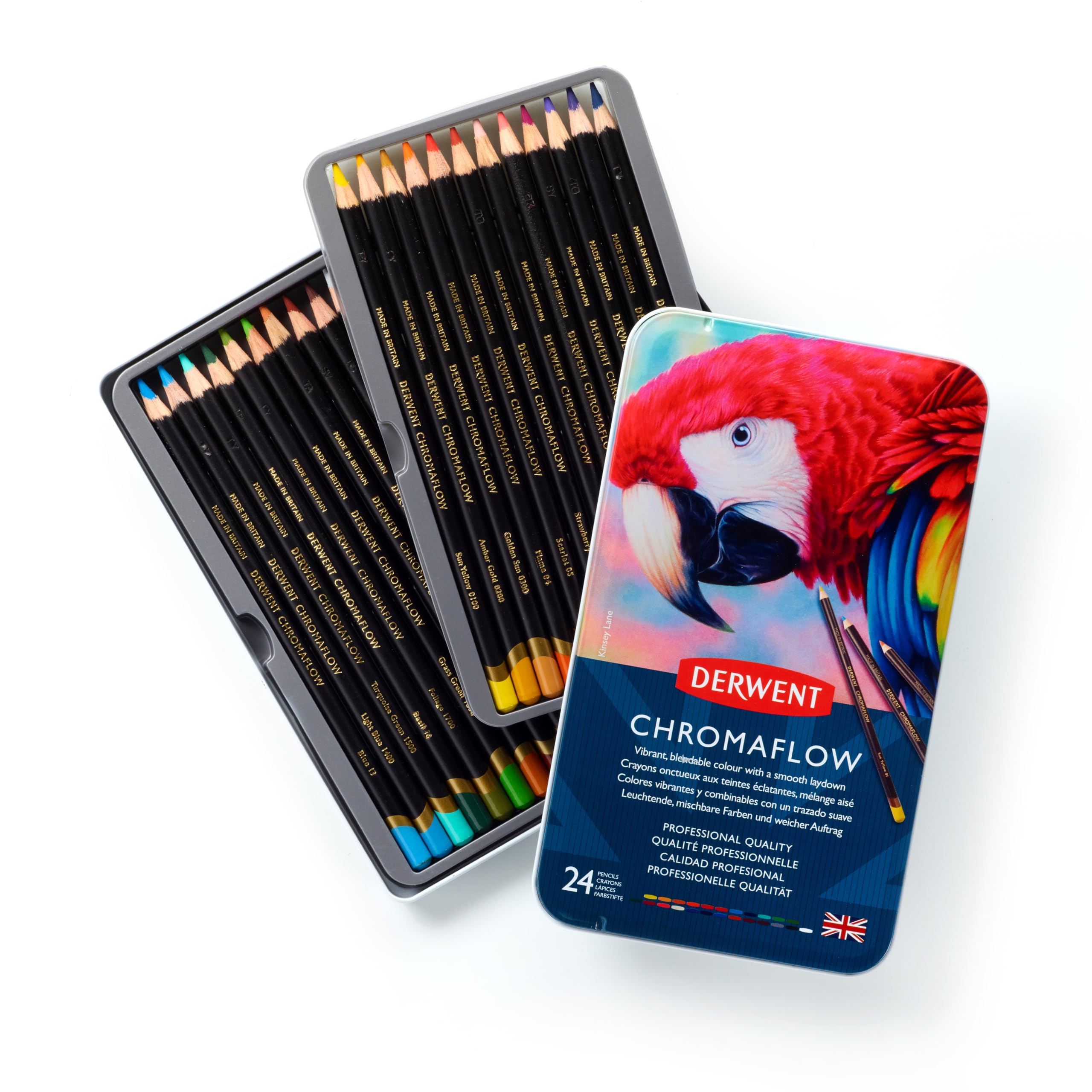 Derwent Chromaflow Coloured Pencils - Set of 24 | 3.5mm Core | Blendable 1