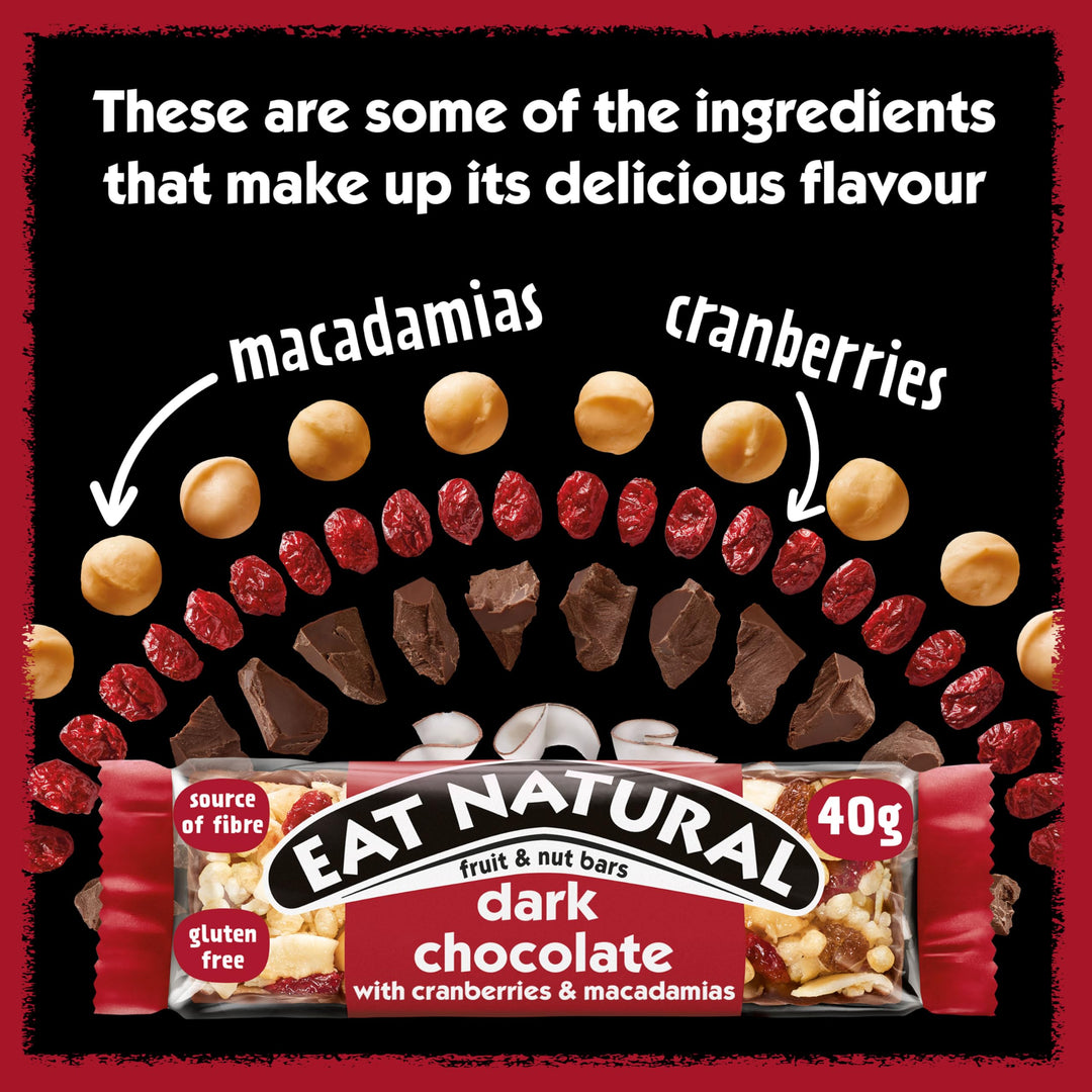 Eat Natural - Dark Chocolate with Cranberries & Macadamias Fruit & Nut Bars