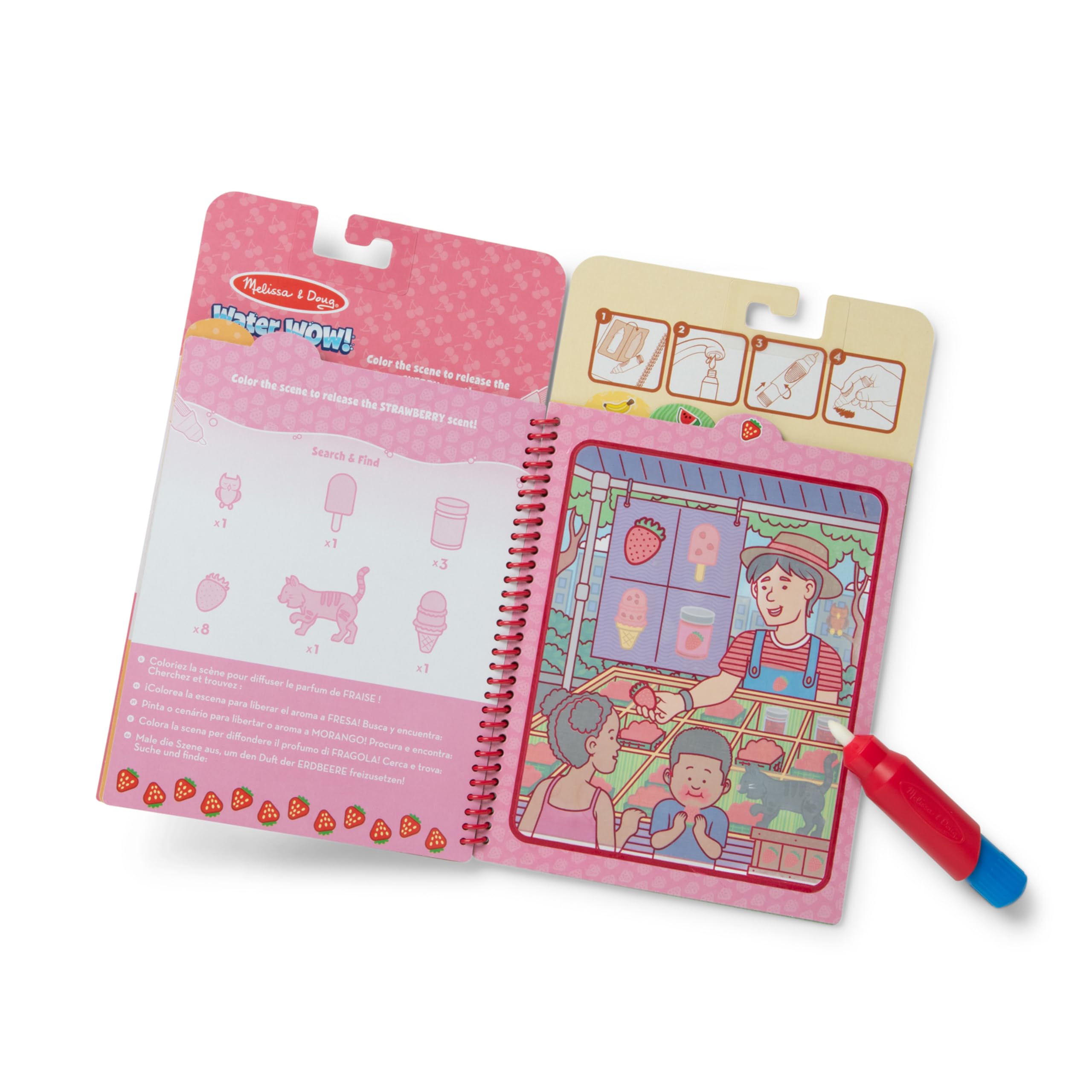 Melissa & Doug Water WOW! Fruit Scented Coloring Book | Mess-Free Reusable Pages | Ages 3-6 4