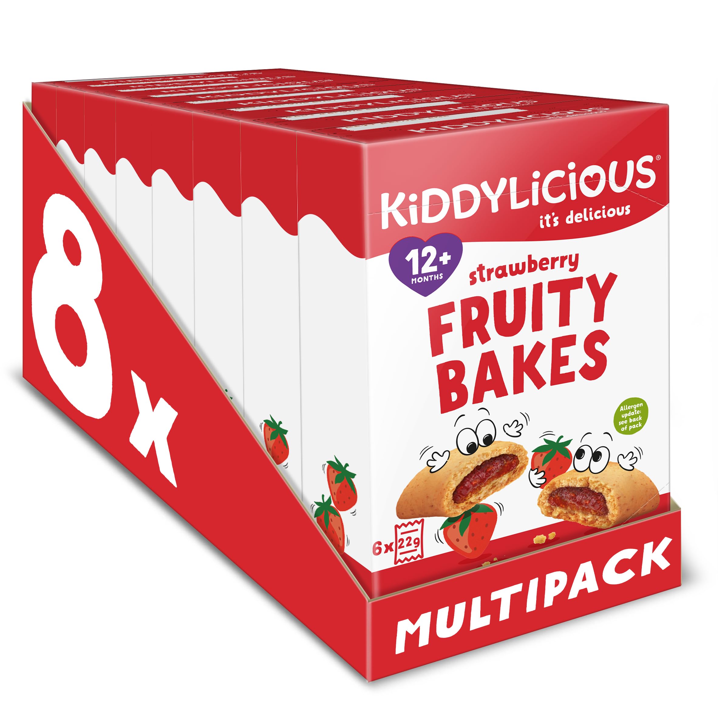 Kiddylicious - Strawberry Fruity Bakes Wholewheat Snack Bars for Toddlers 1