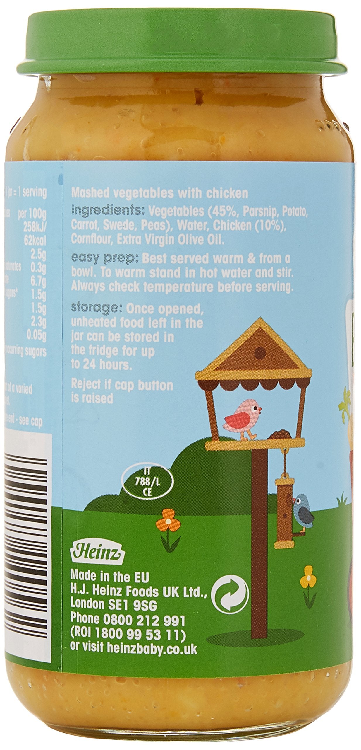 Heinz Mum's Own Sunday Chicken Dinner Baby Meal - 100% Natural Ingredients | 7+ Months | 200g Pack of 6 2