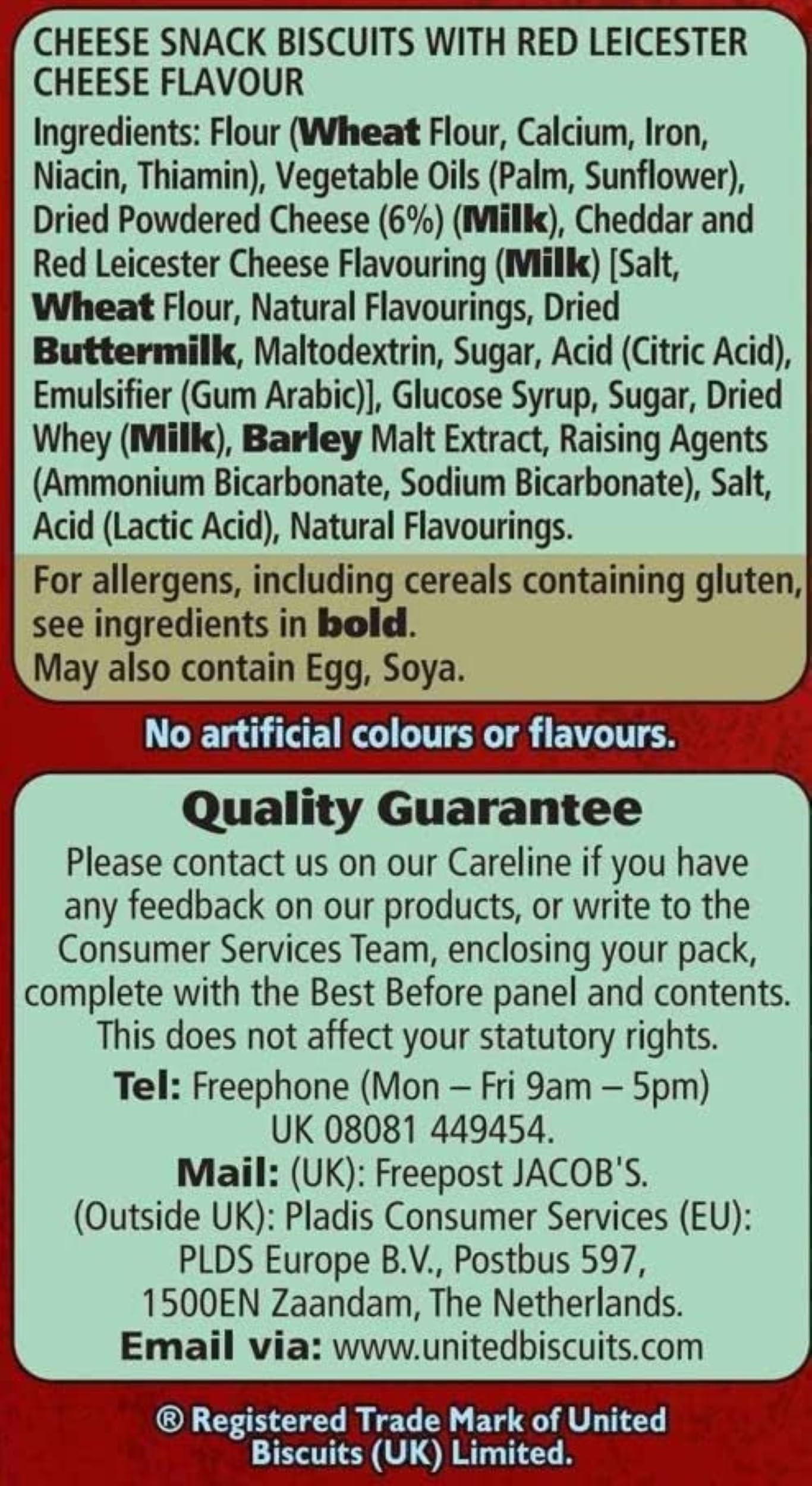 Jacob's Mini Cheddars Red Leicester Flavour  - 12 x 23 g Bags per Pack 3